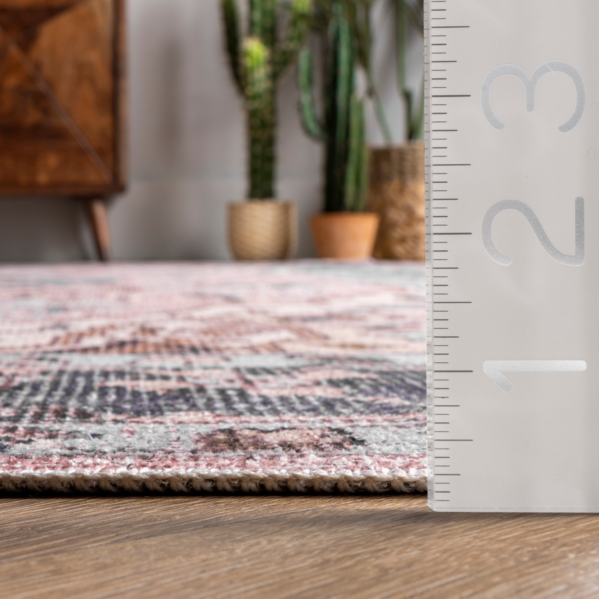 Sasha Machine Washable Medallion Area Rug - Image 3