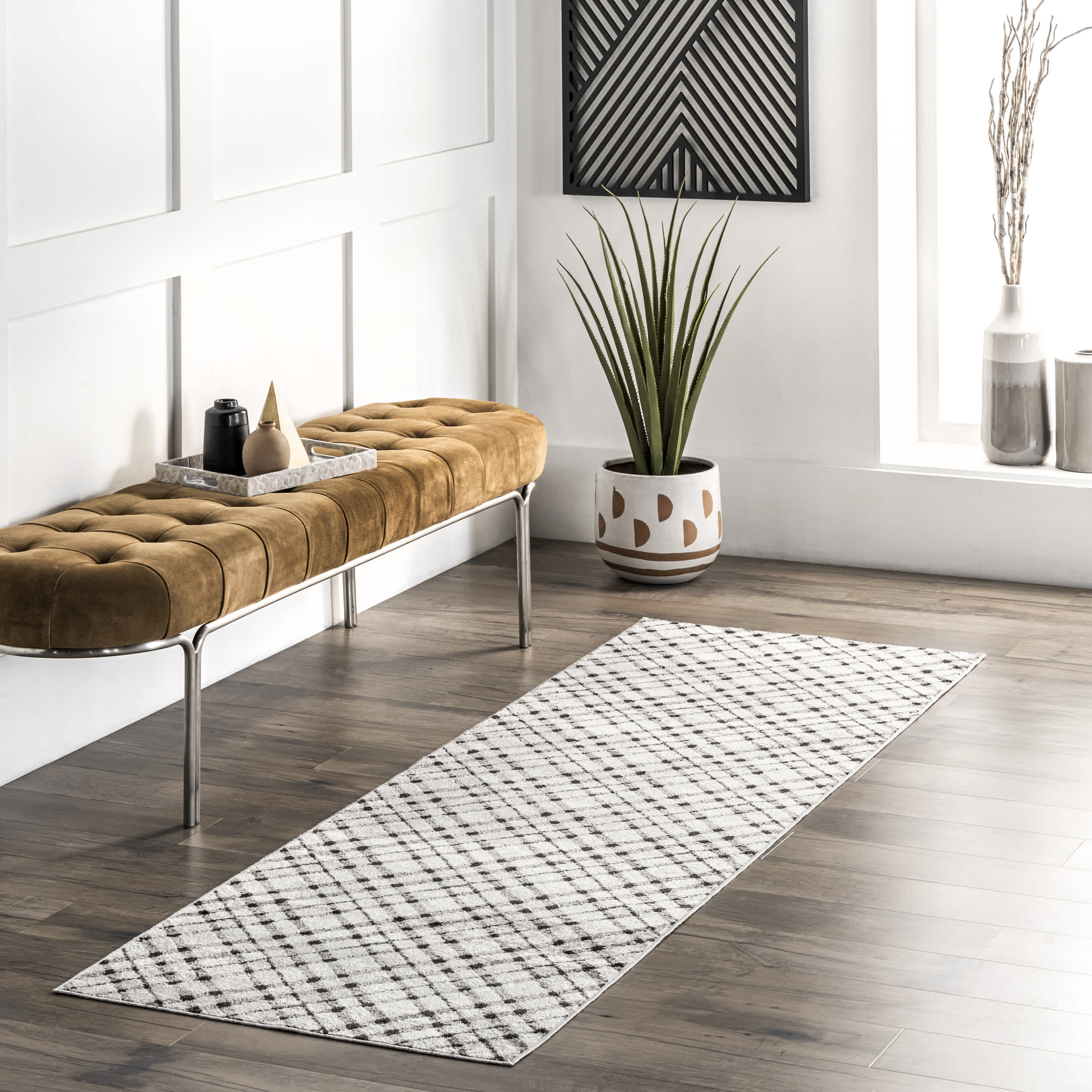 Linda Plaid Washable Area Rug - Image 10