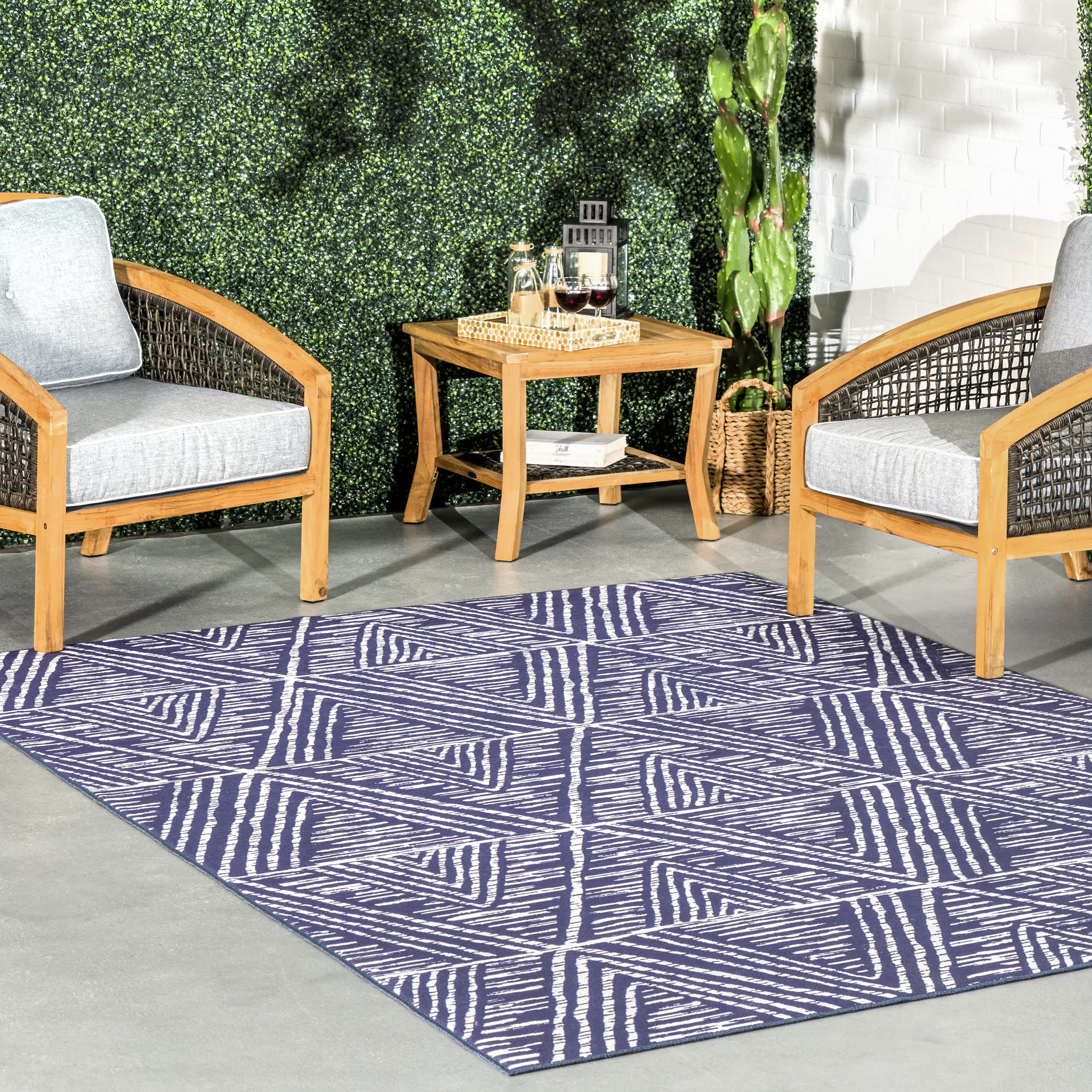 Nelle Tribal Machine Washable Indoor/Outdoor Area Rug - Image 2