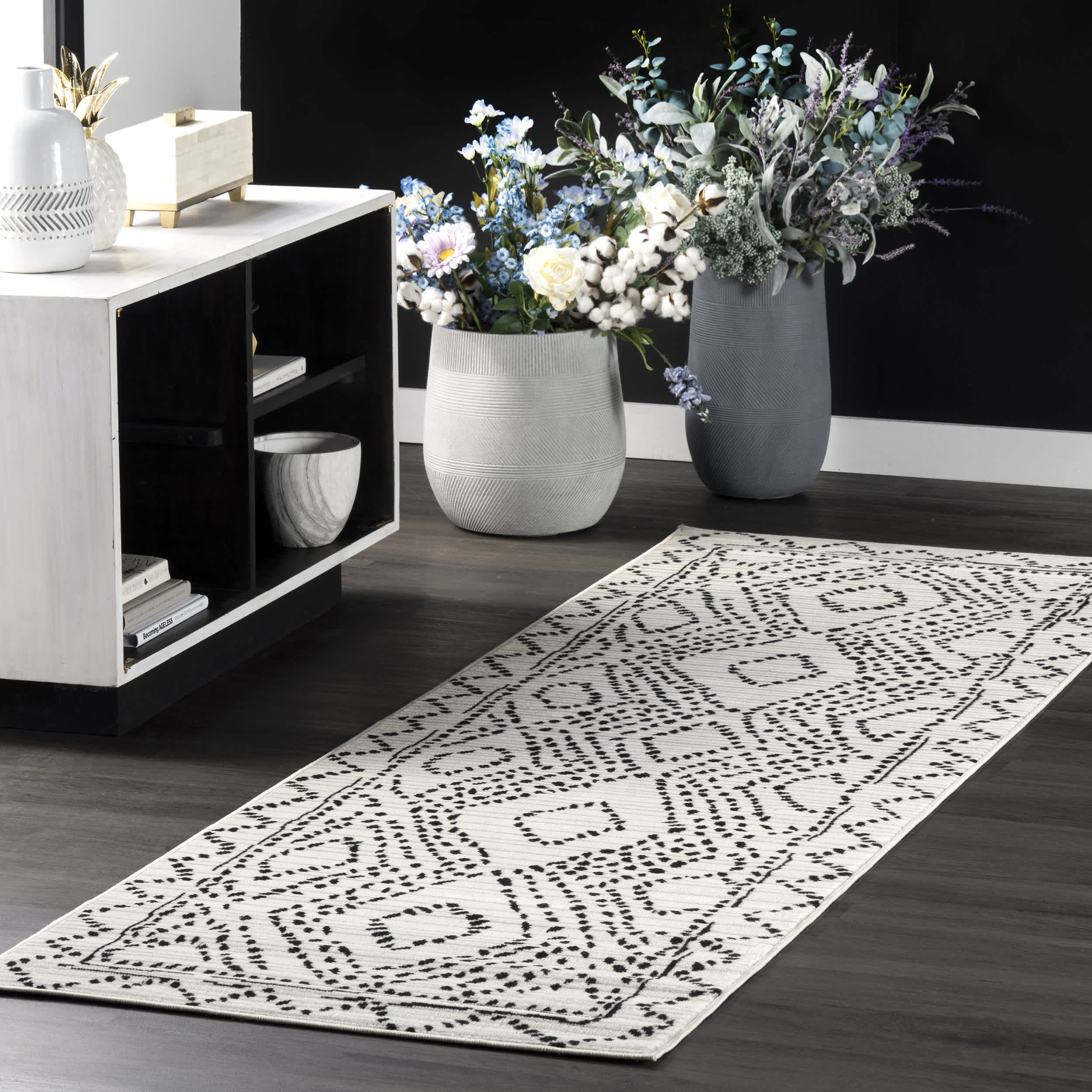 Mila Dotted Diamond Trellis Area Rug - Image 10