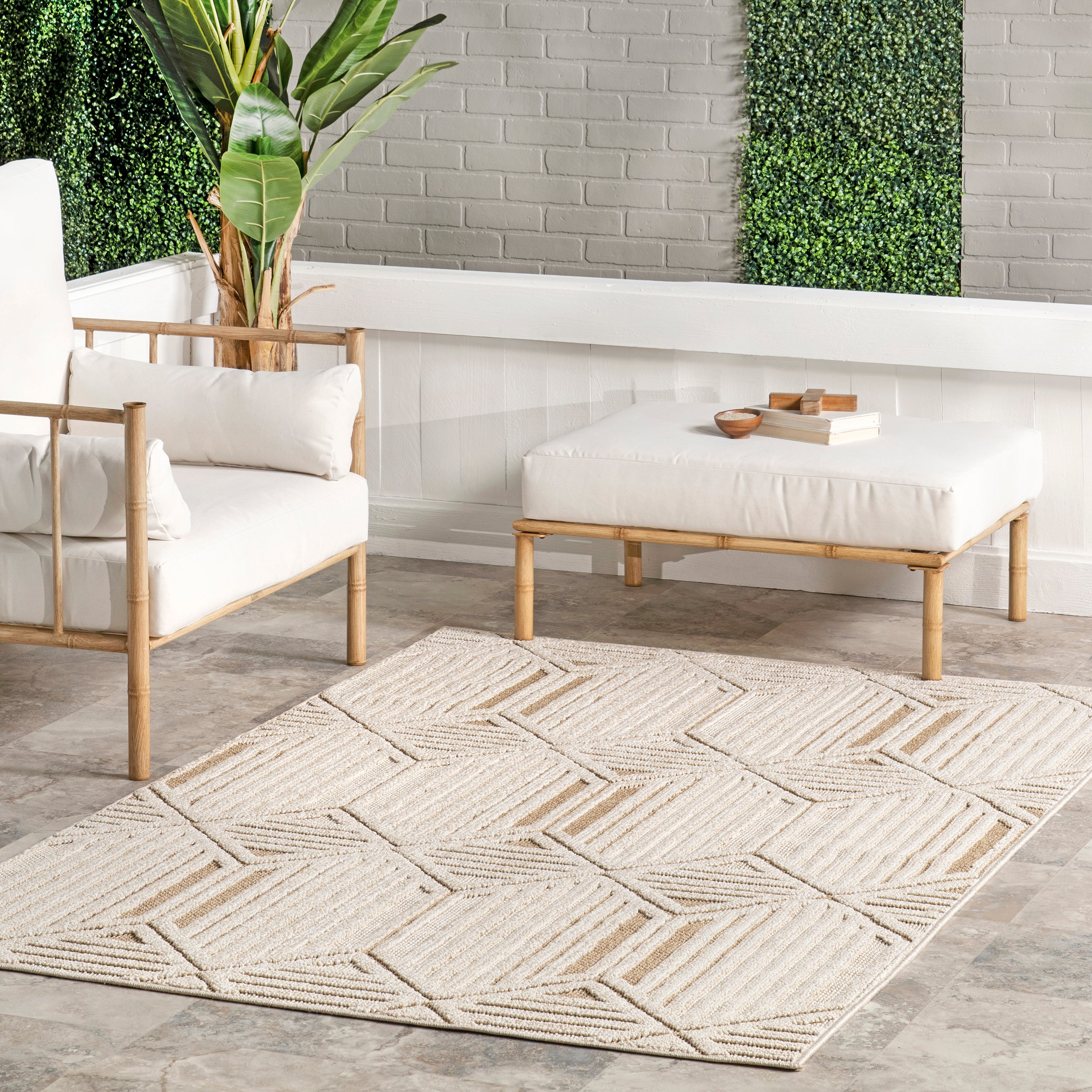 Letitia Raised Diamond Indoor/Outdoor Area Rug - Image 2