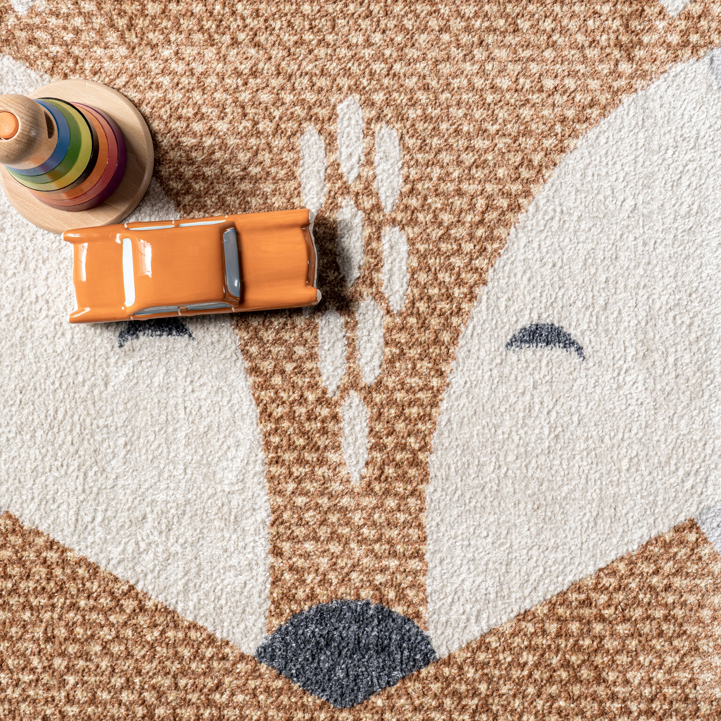 Talia Bashful Fox Kids Machine Washable Area Rug - Image 6