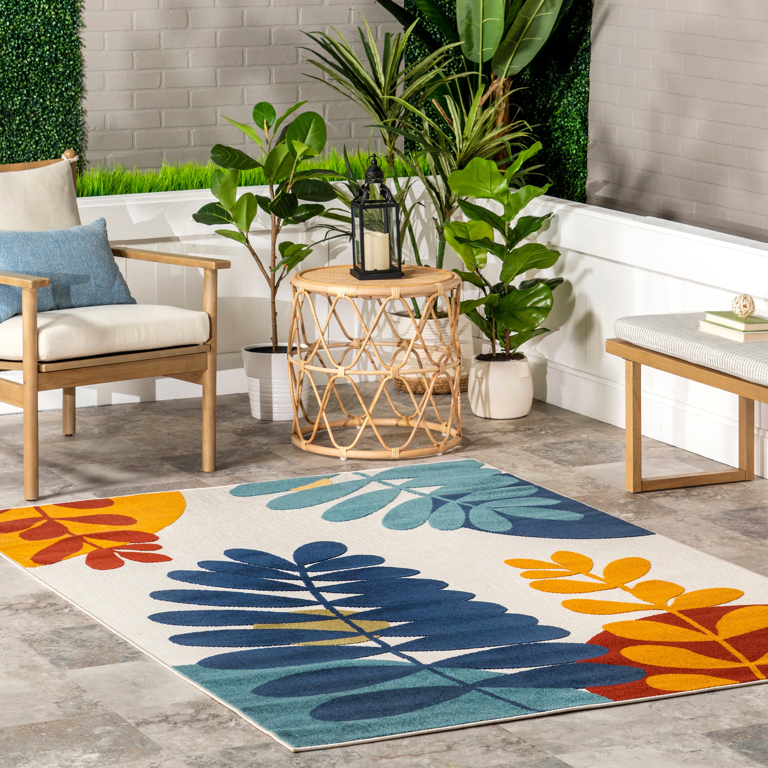 Julissa Colorful Floral Indoor/Outdoor Area Rug - Image 2