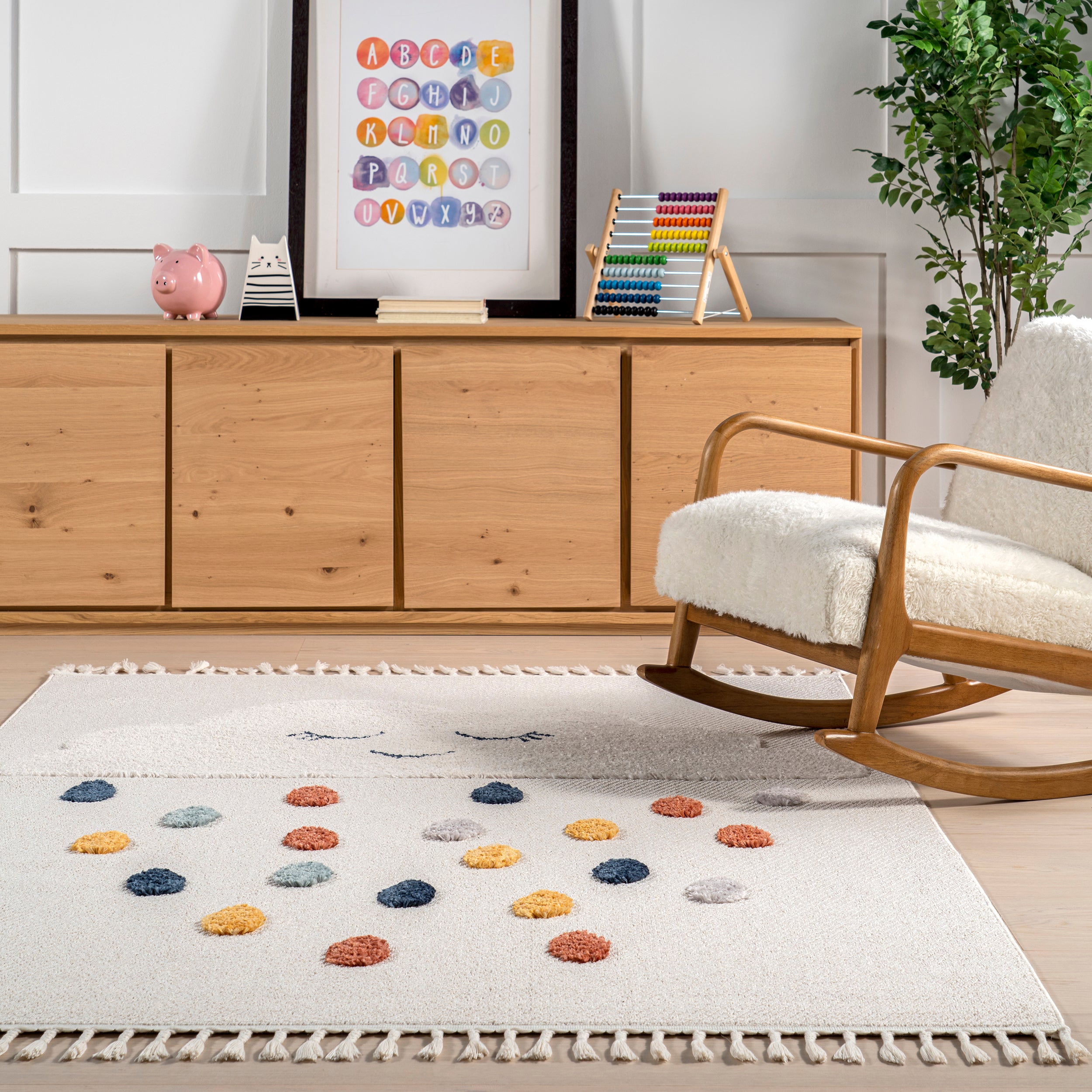 Marleigh Raindrop High-Low Kids Tasseled Area Rug - Image 8