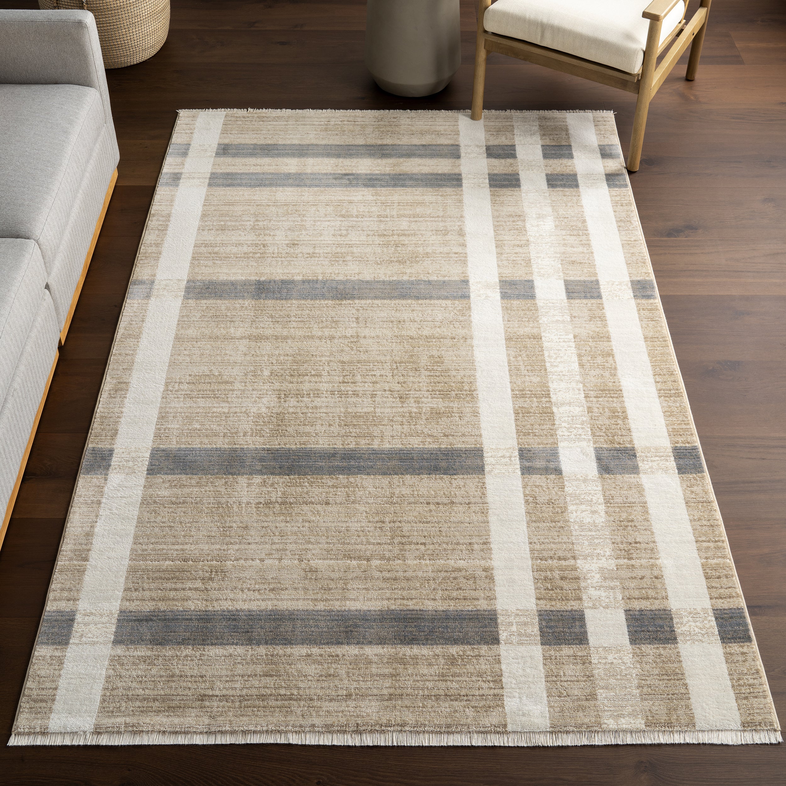Adie Rustic Plaid Area Rug - Image 2