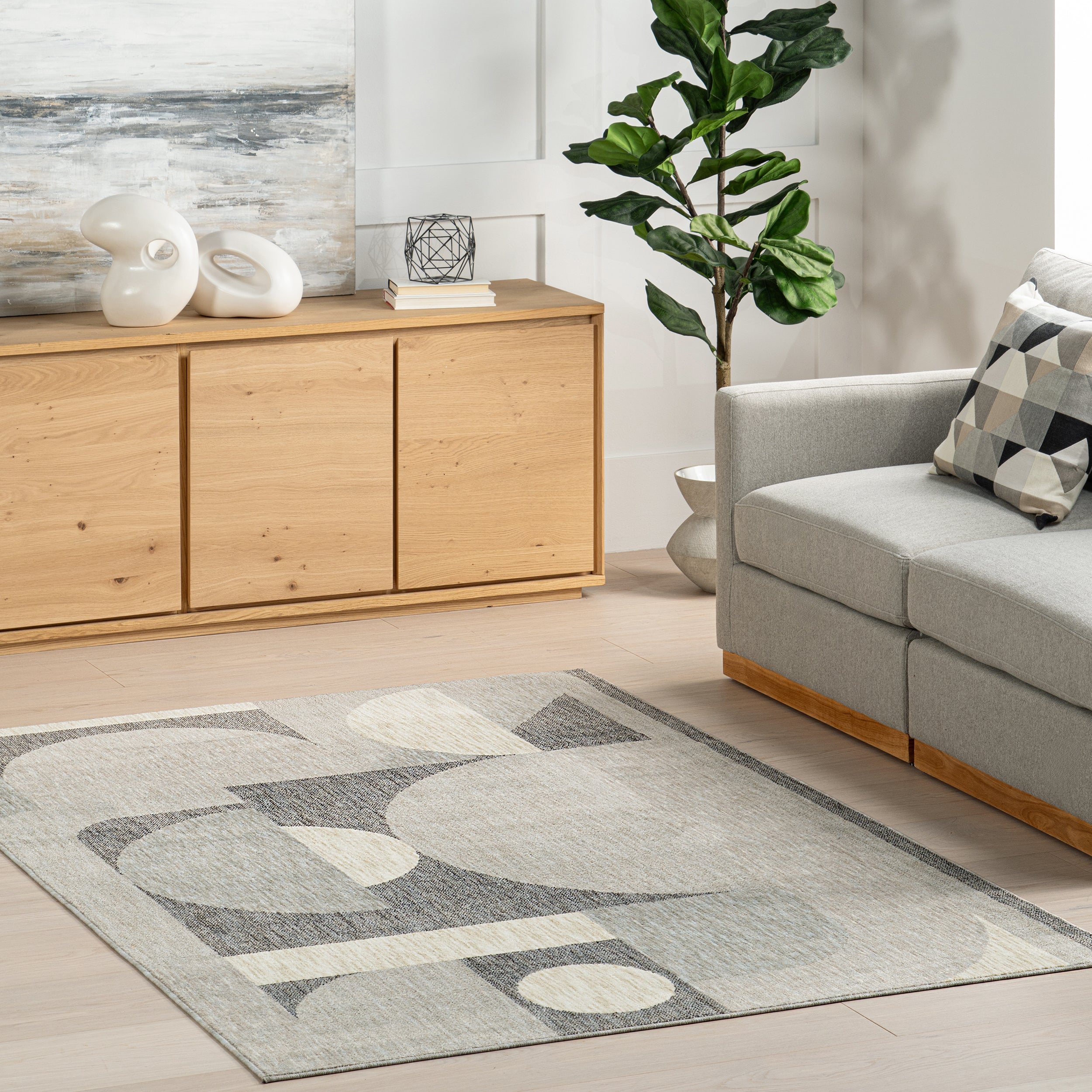 Rhona Modern Geometric Recycled Area Rug - Image 21
