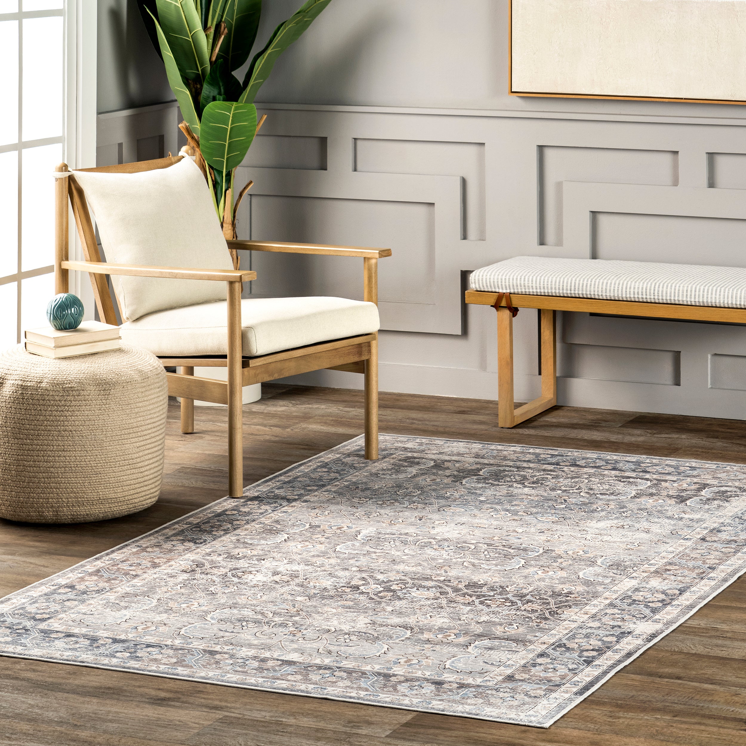 Ivette Persian Stain Repellent Machine Washable Area Rug - Image 2