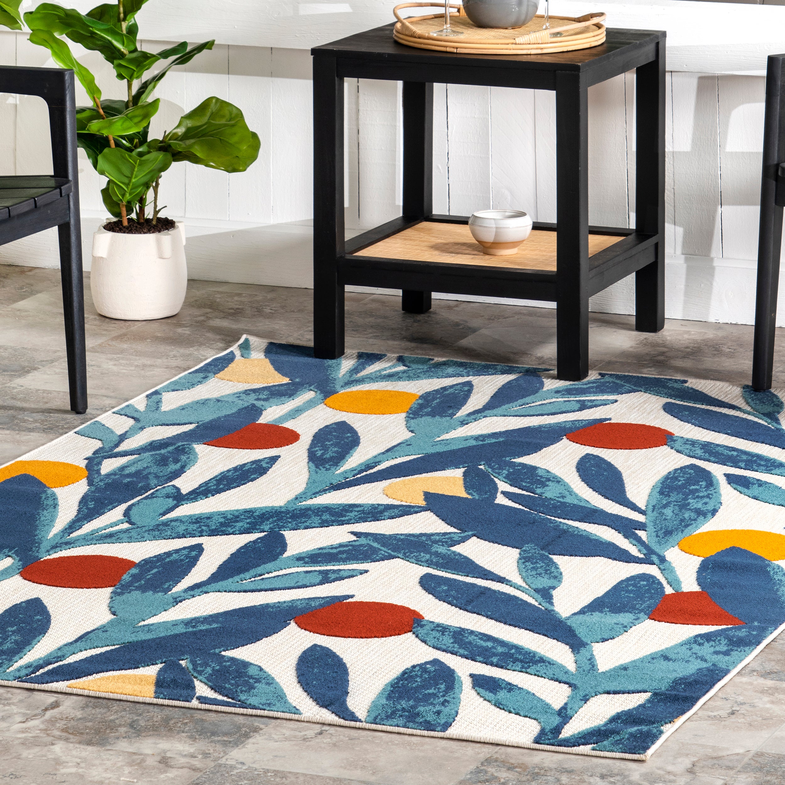 Jenny Floral Indoor/Outdoor Area Rug - Image 9