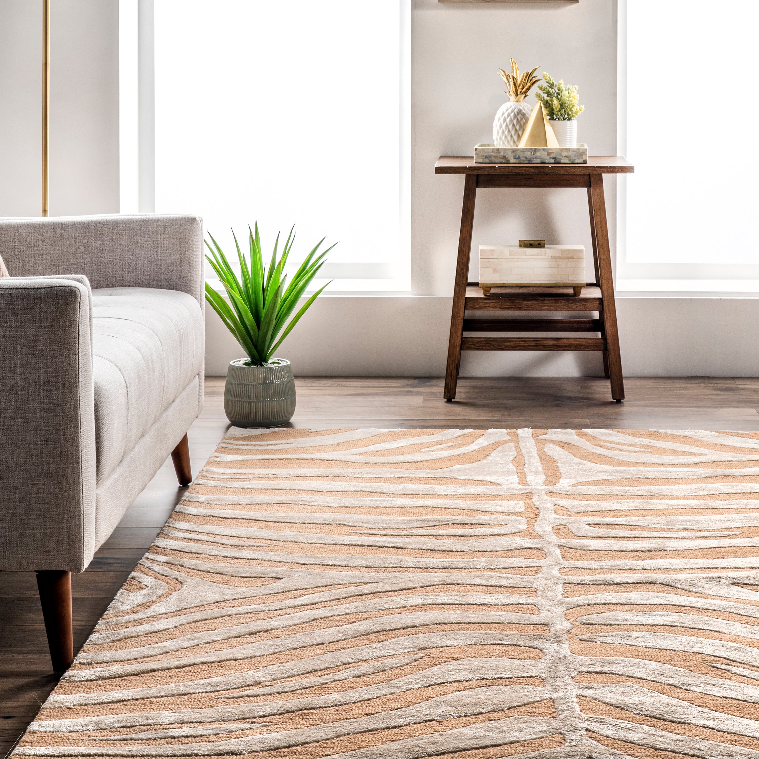 Hand Tufted Plush Zebra Area Rug - Image 27