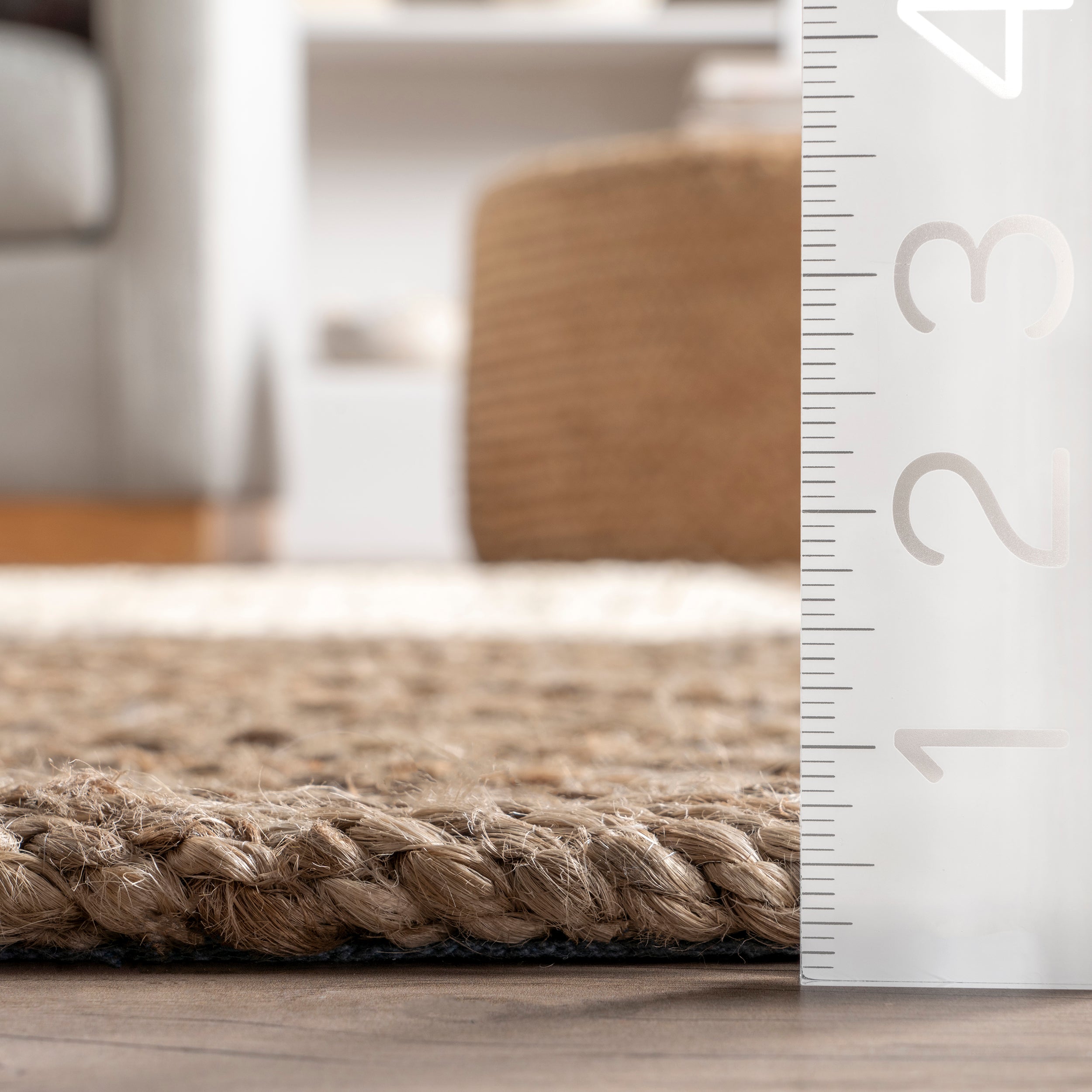 Felicia Coastal Geometric Jute Area Rug - Image 3