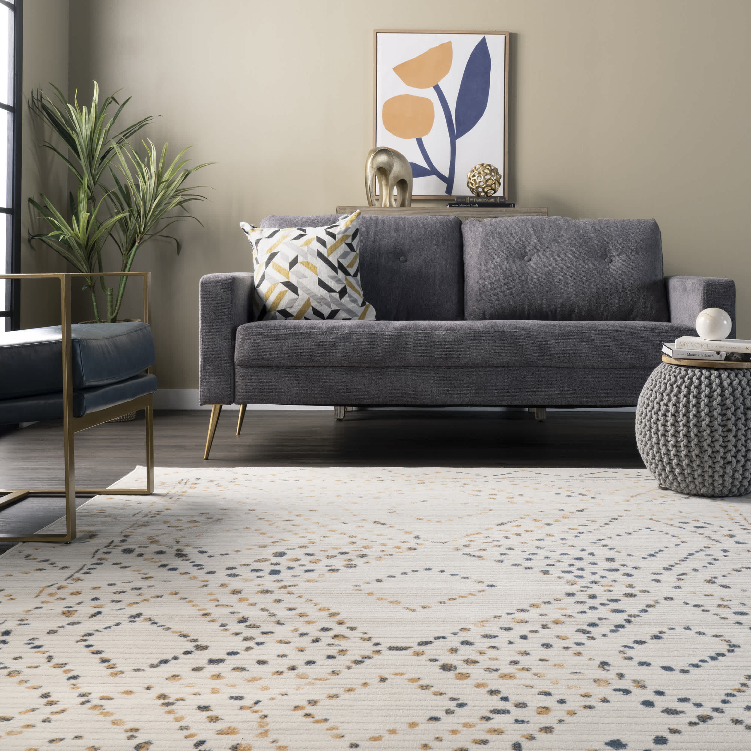 Mila Dotted Diamond Trellis Area Rug - Image 19