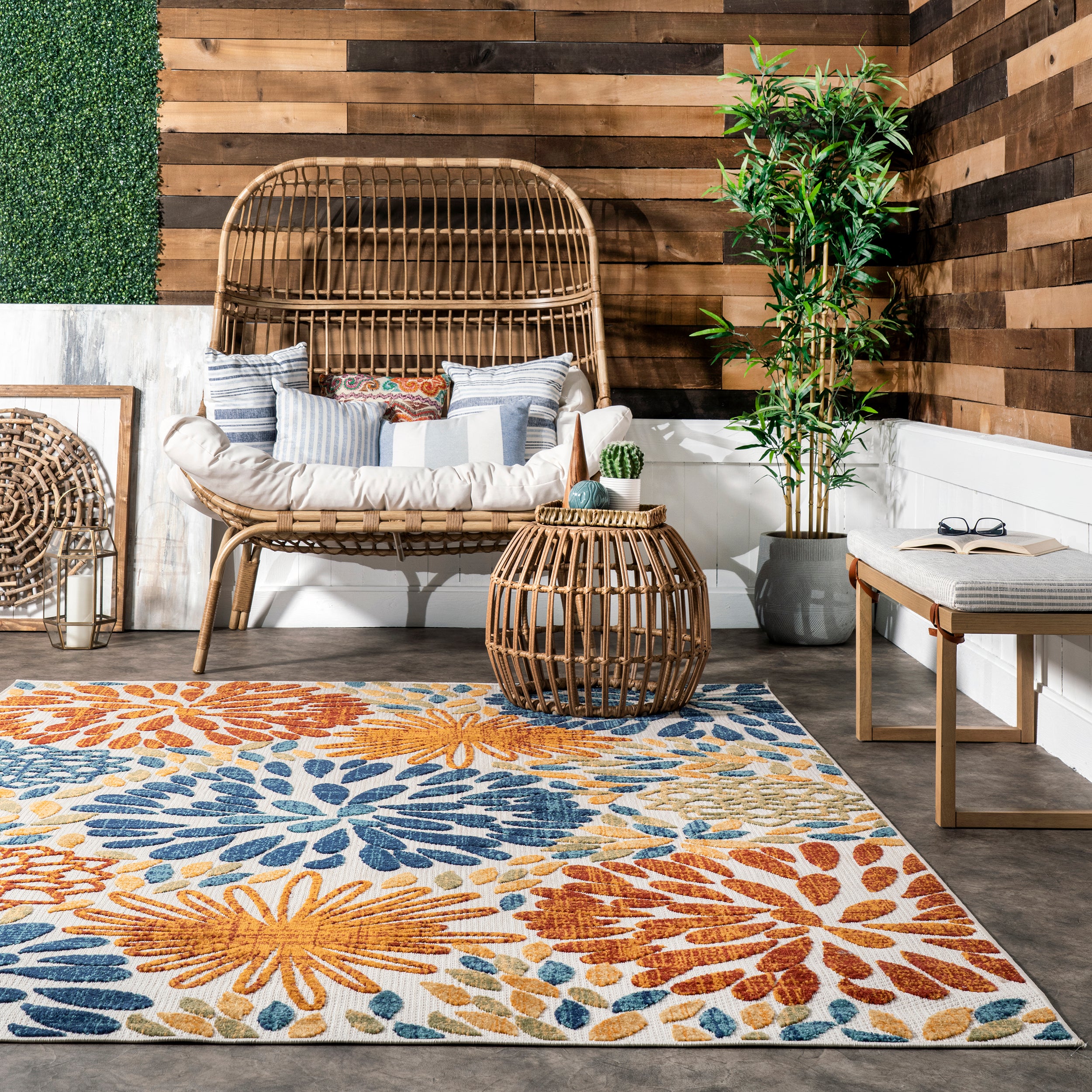 Monique Floral Indoor/Outdoor Area Rug - Image 8