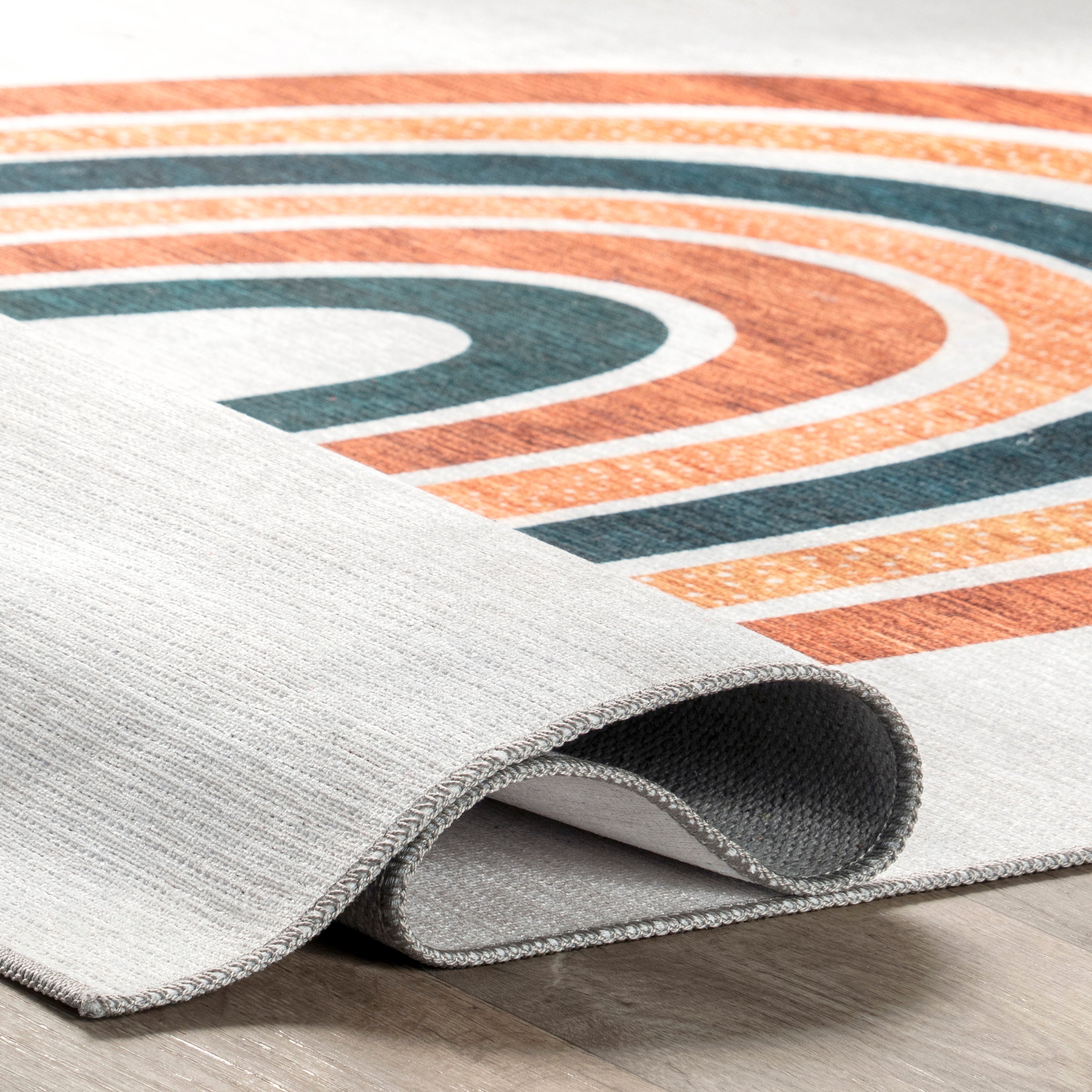 Lia Single Rainbow Machine Washable Area Rug - Image 4