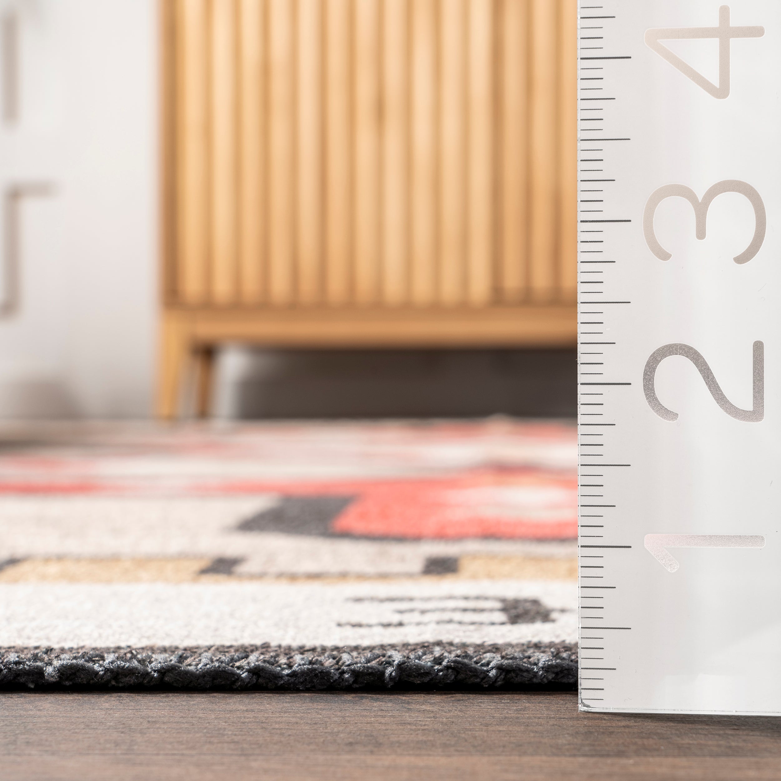 Remy Bold Geometric Machine Washable Area Rug - Image 3
