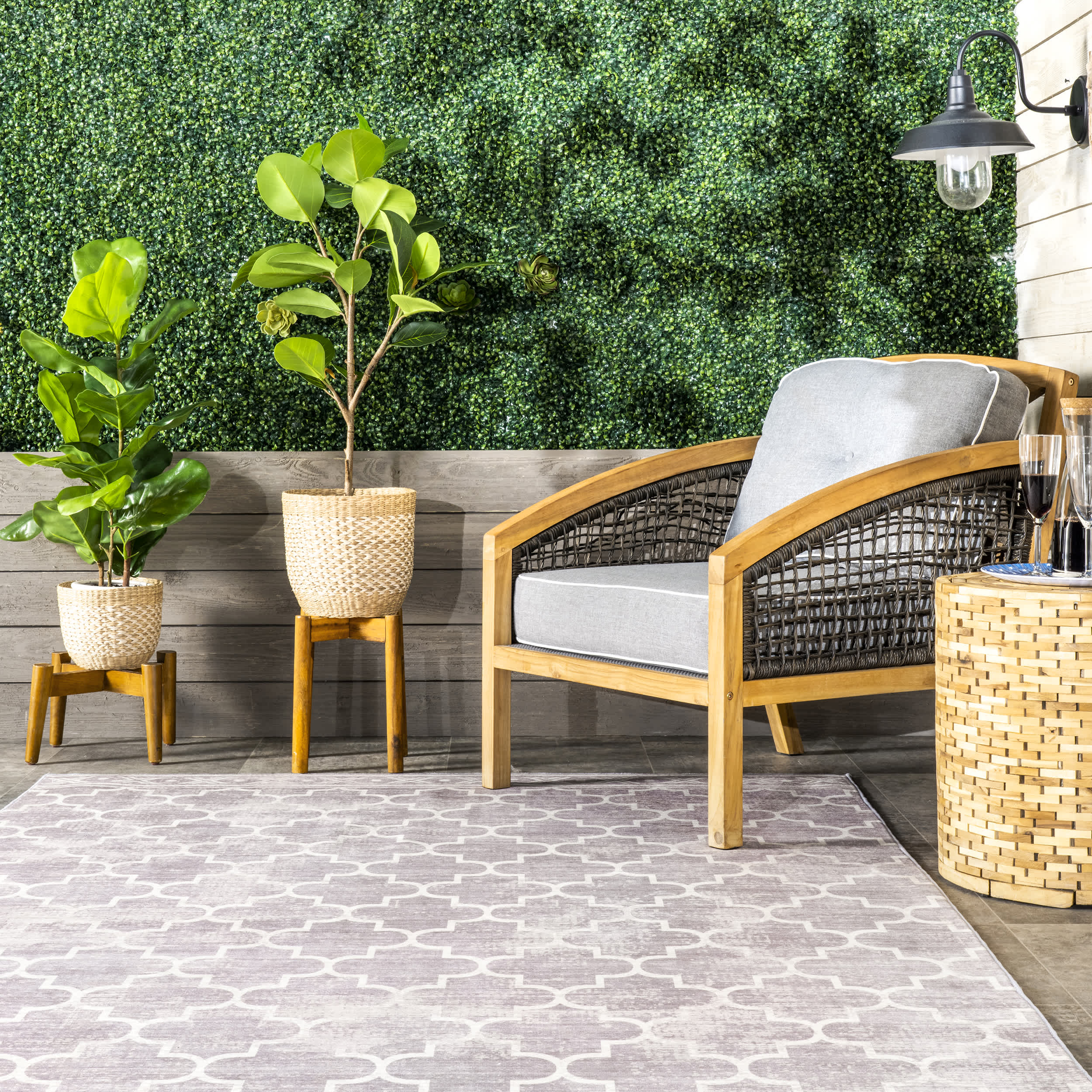 Maribel Geometric Machine Washable Indoor/Outdoor Area Rug - Image 20