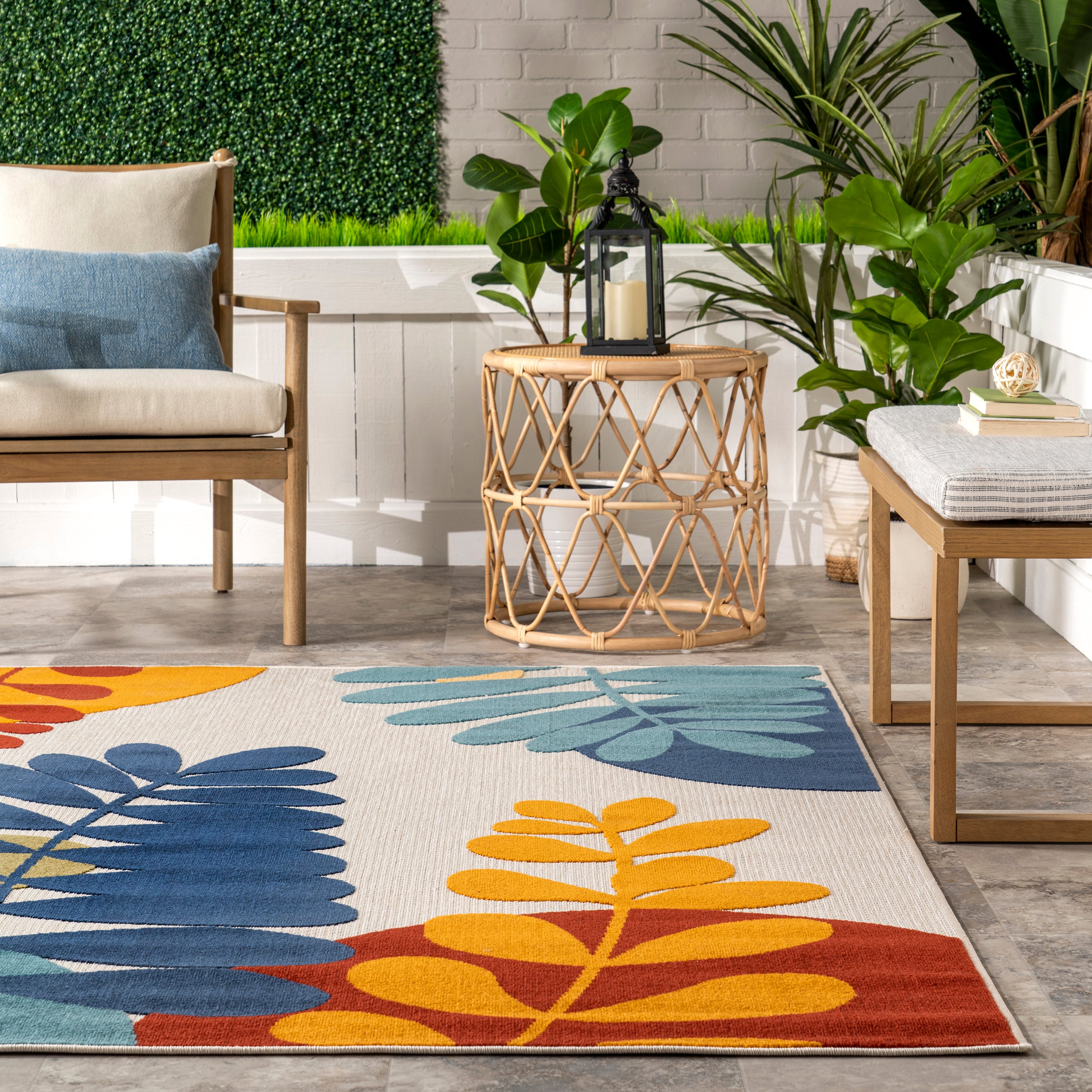 Julissa Colorful Floral Indoor/Outdoor Area Rug - Image 8