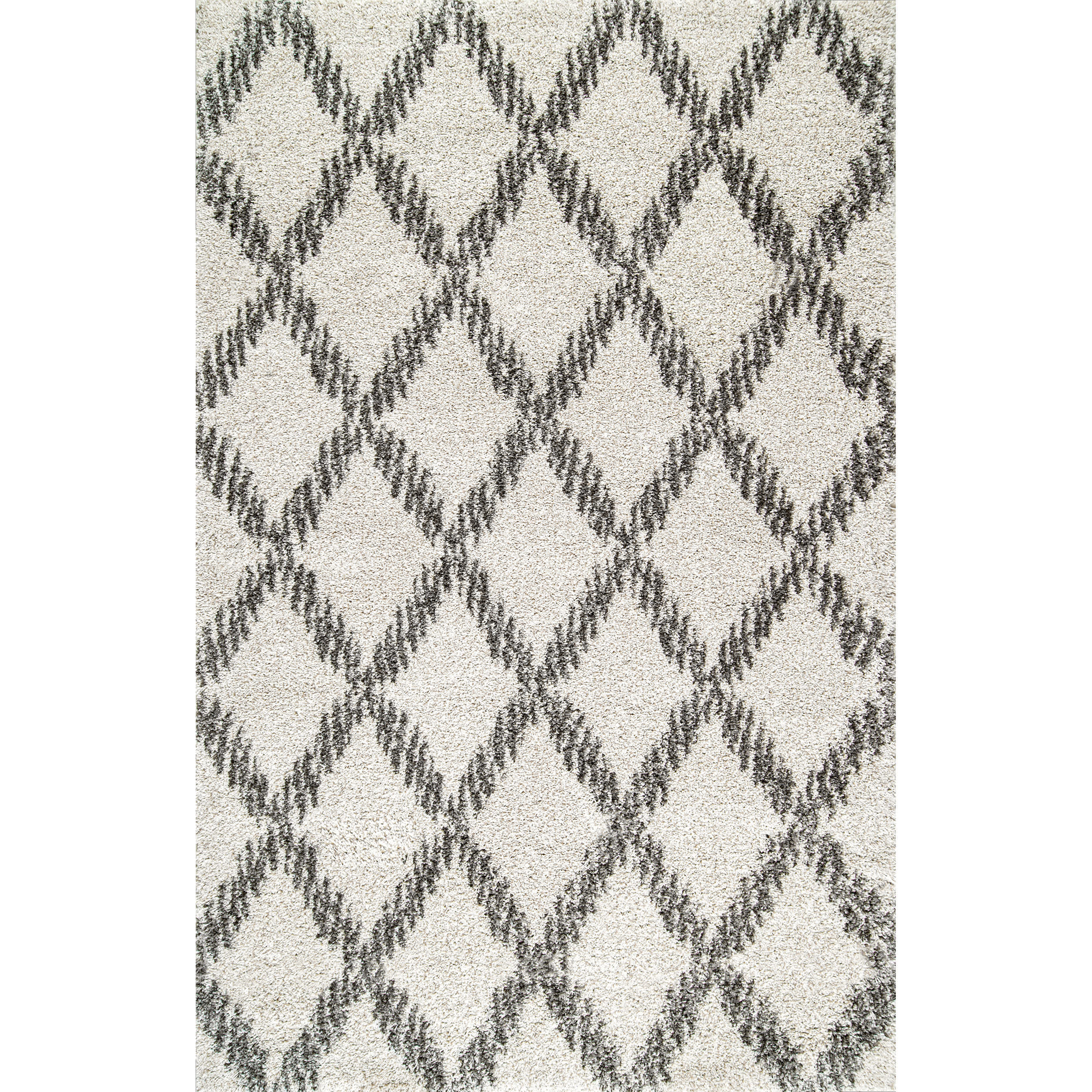 Sharika Lattice Shaggy Area Rug