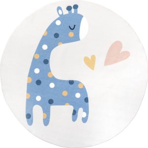 Ariella Giraffe Kids Machine Washable Area Rug