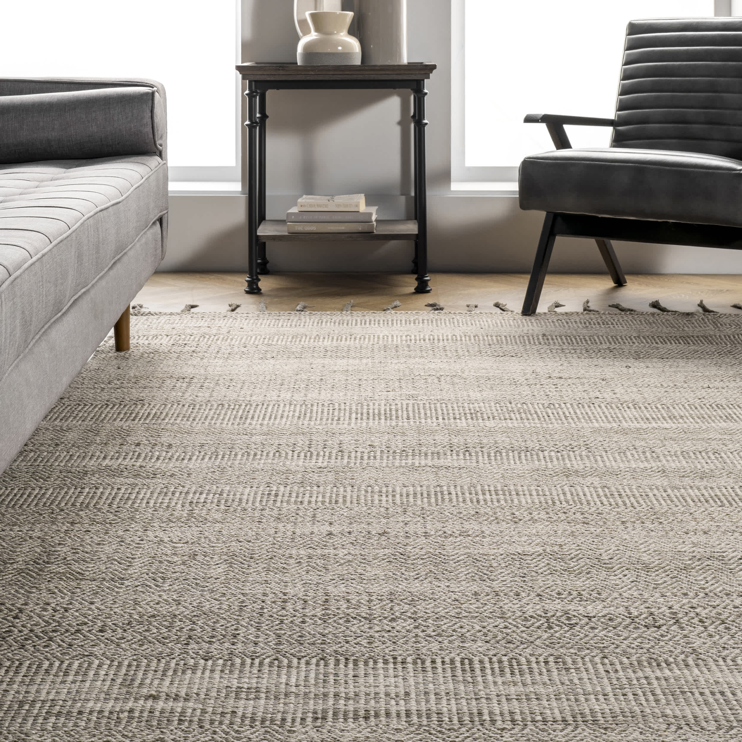 Diem Geometric Cotton Tassel Area Rug - Image 18