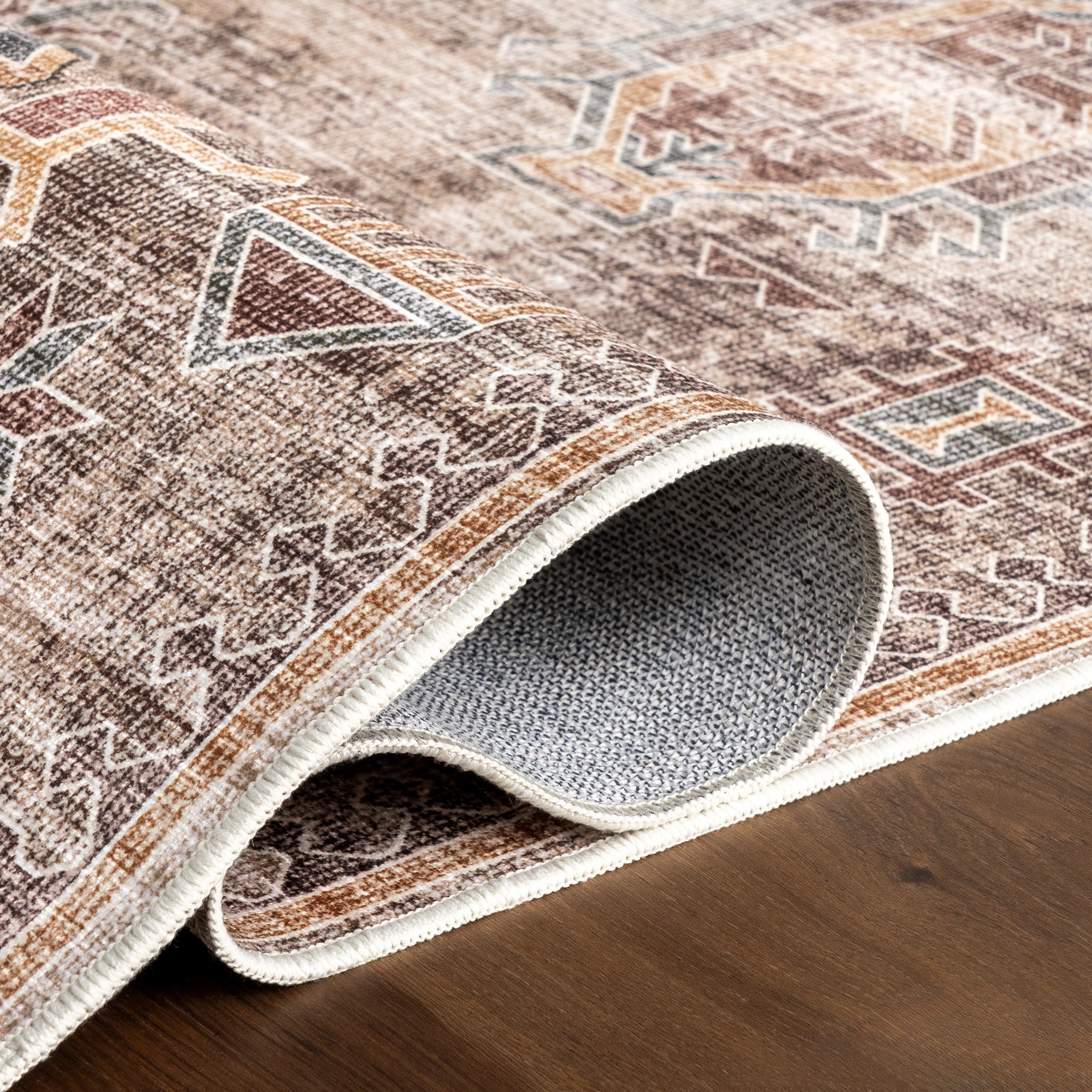 Philomena Medallion Spill Proof Machine Washable Area Rug - Image 22