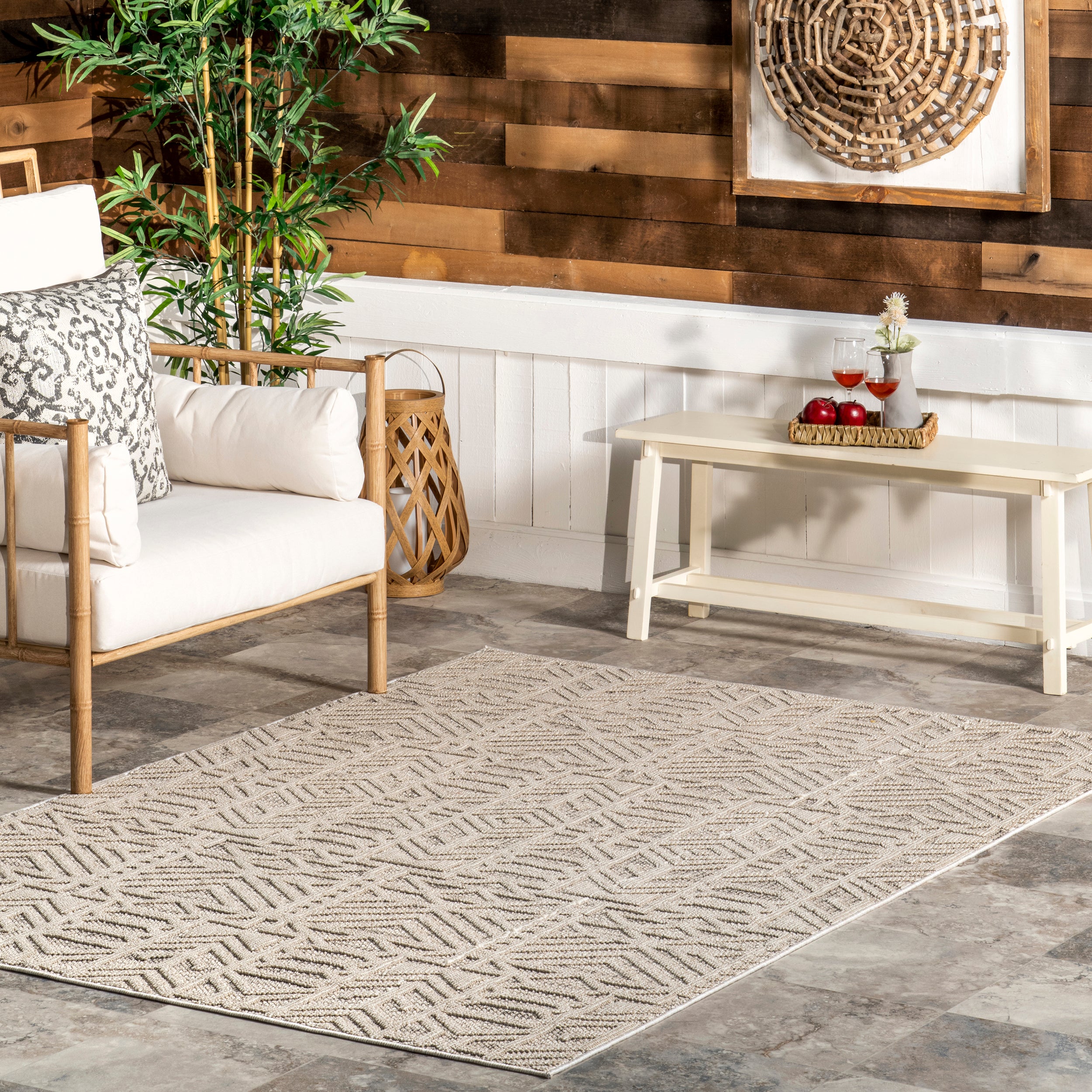Elaina Abstract Indoor/Outdoor Area Rug - Image 2