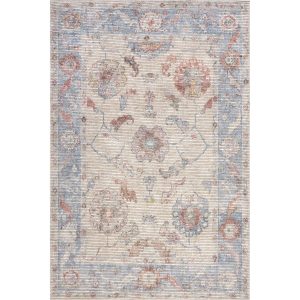 Delana Persian Floral Machine Washable Area Rug