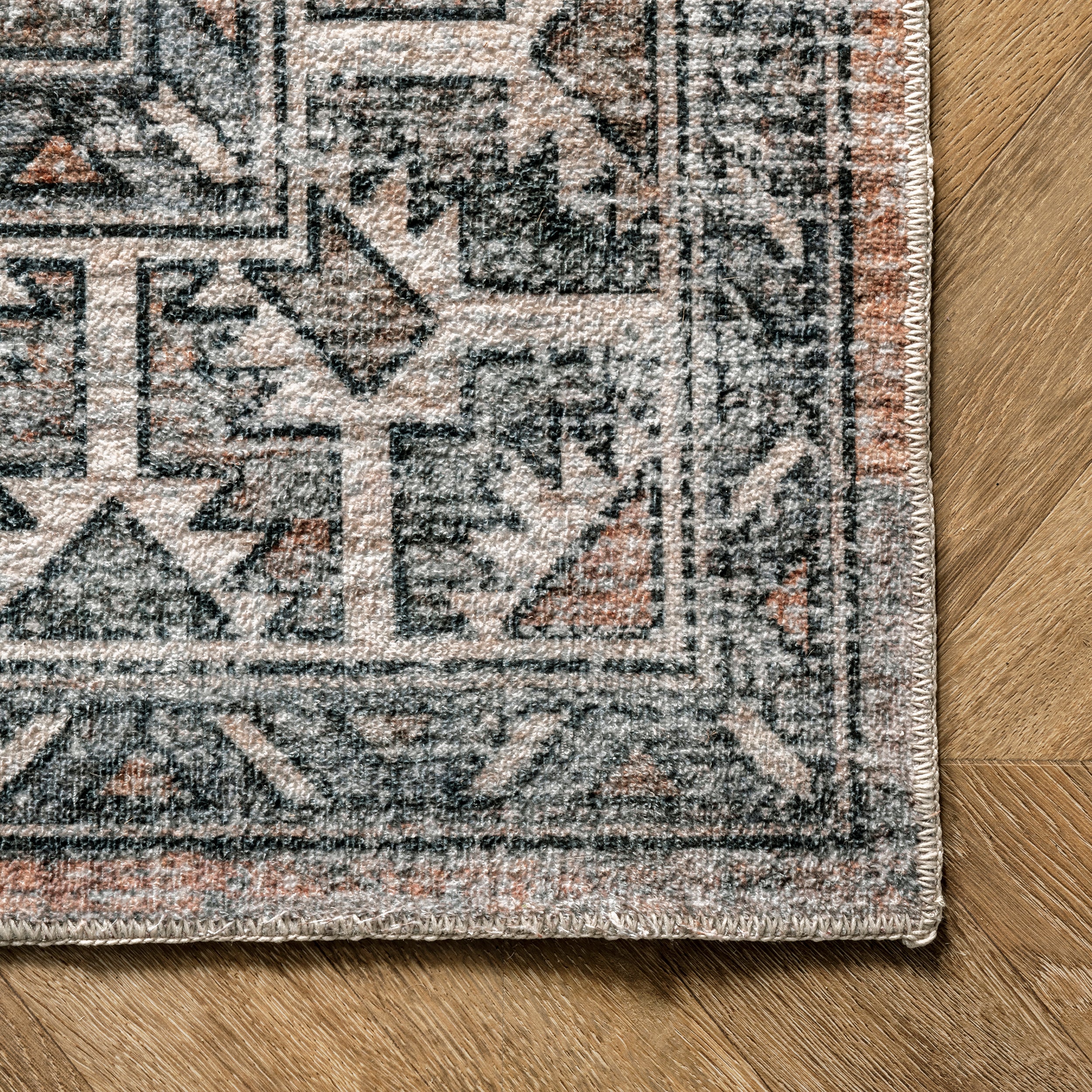 Bowie Machine Washable Tribal Pattern Area Rug - Image 5