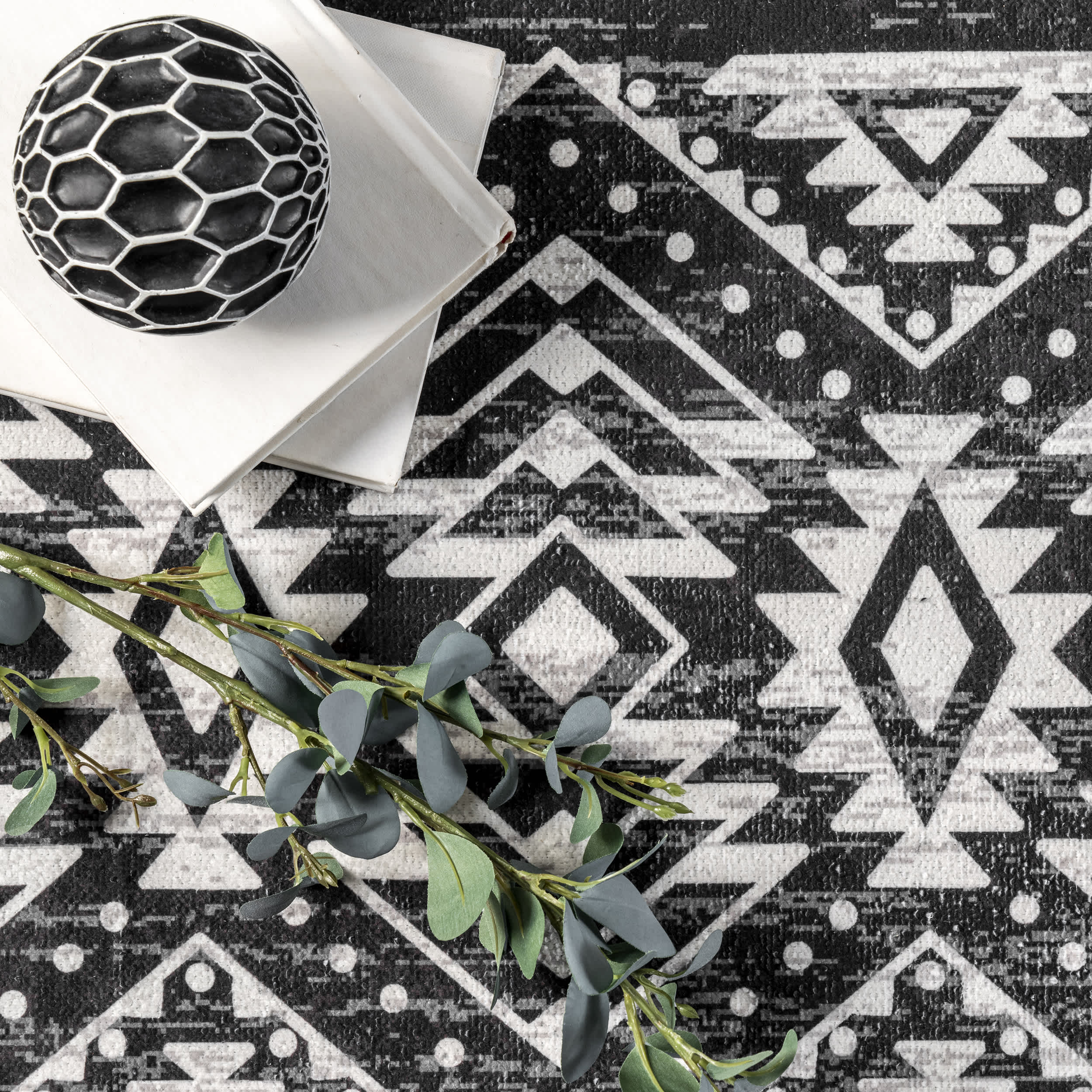 Shelby Washable Graphic Area Rug - Image 6