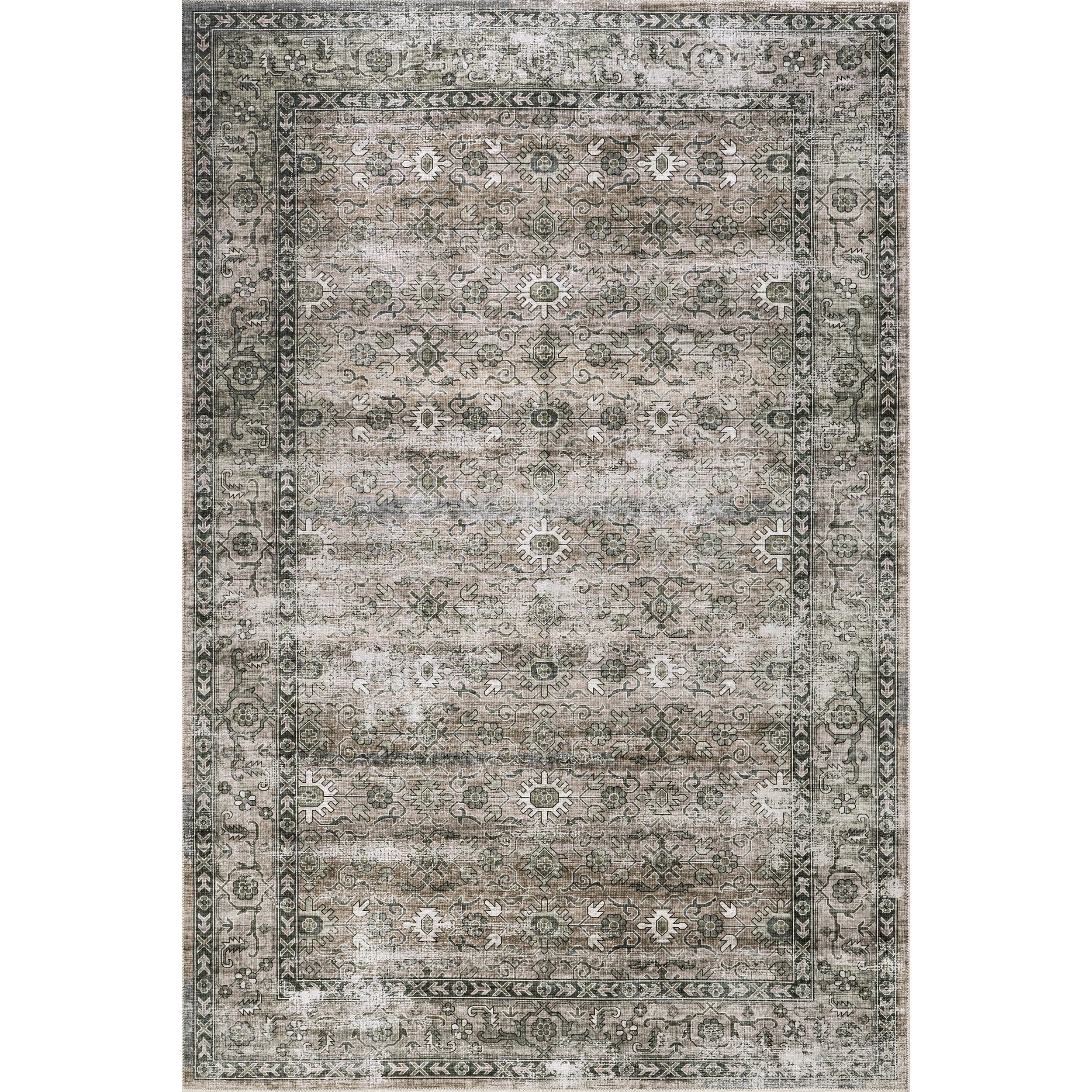 Rania SplashGuard Medallion Machine Washable Area Rug - Image 20