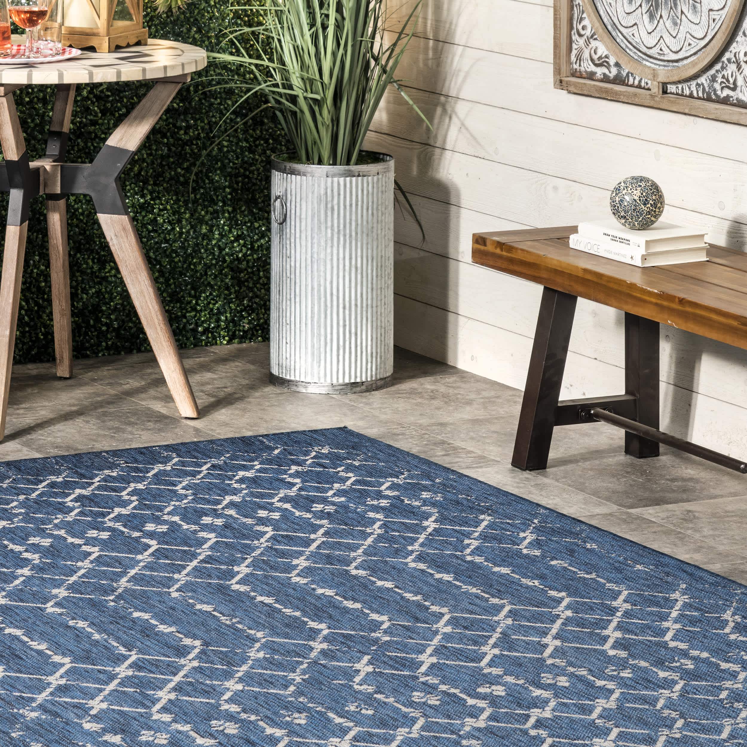 Grayson Moroccan Trellis Indoor/Outdoor Area Rug - Image 9