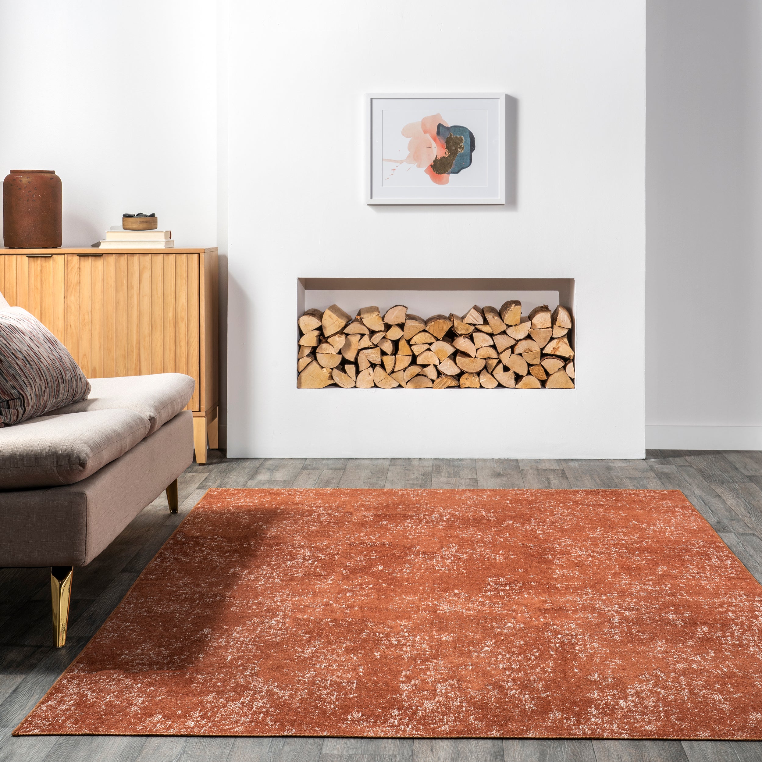 Elspeth Casual Faded Machine Washable Area Rug - Image 26
