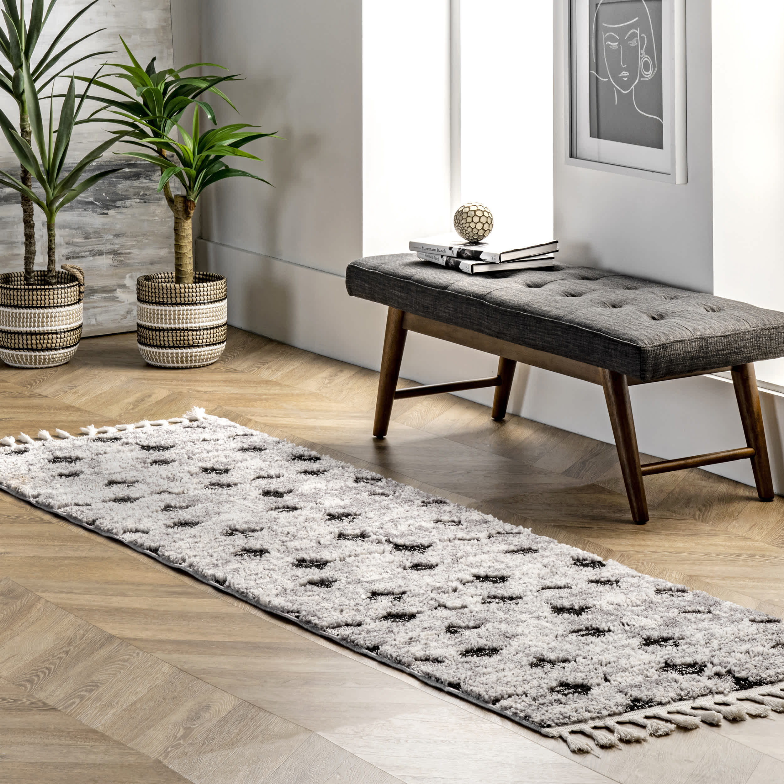 Agata Textured Tassel Area Rug - Image 19