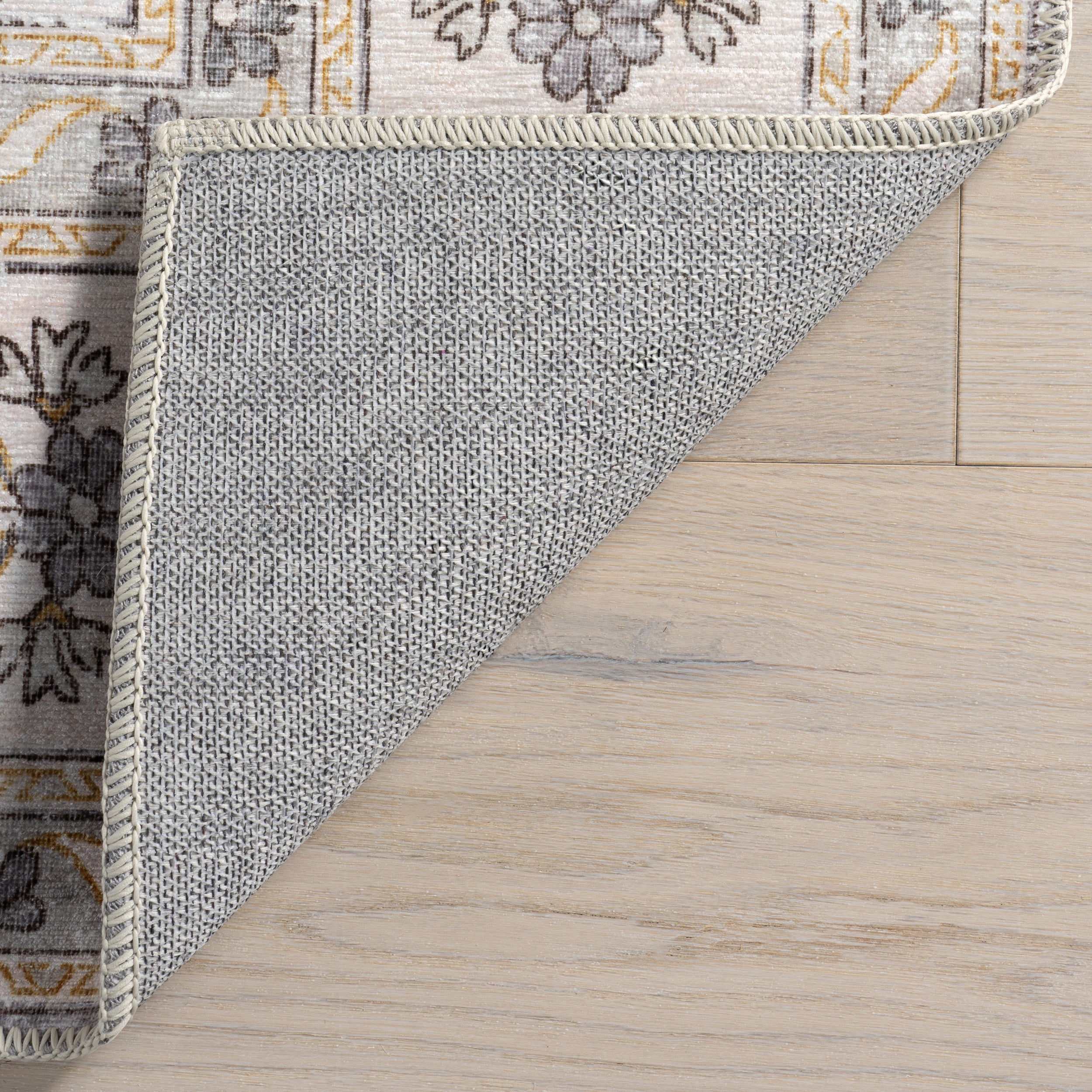 Teja SplashGuard Persian Medallion Machine Washable Area Rug - Image 17