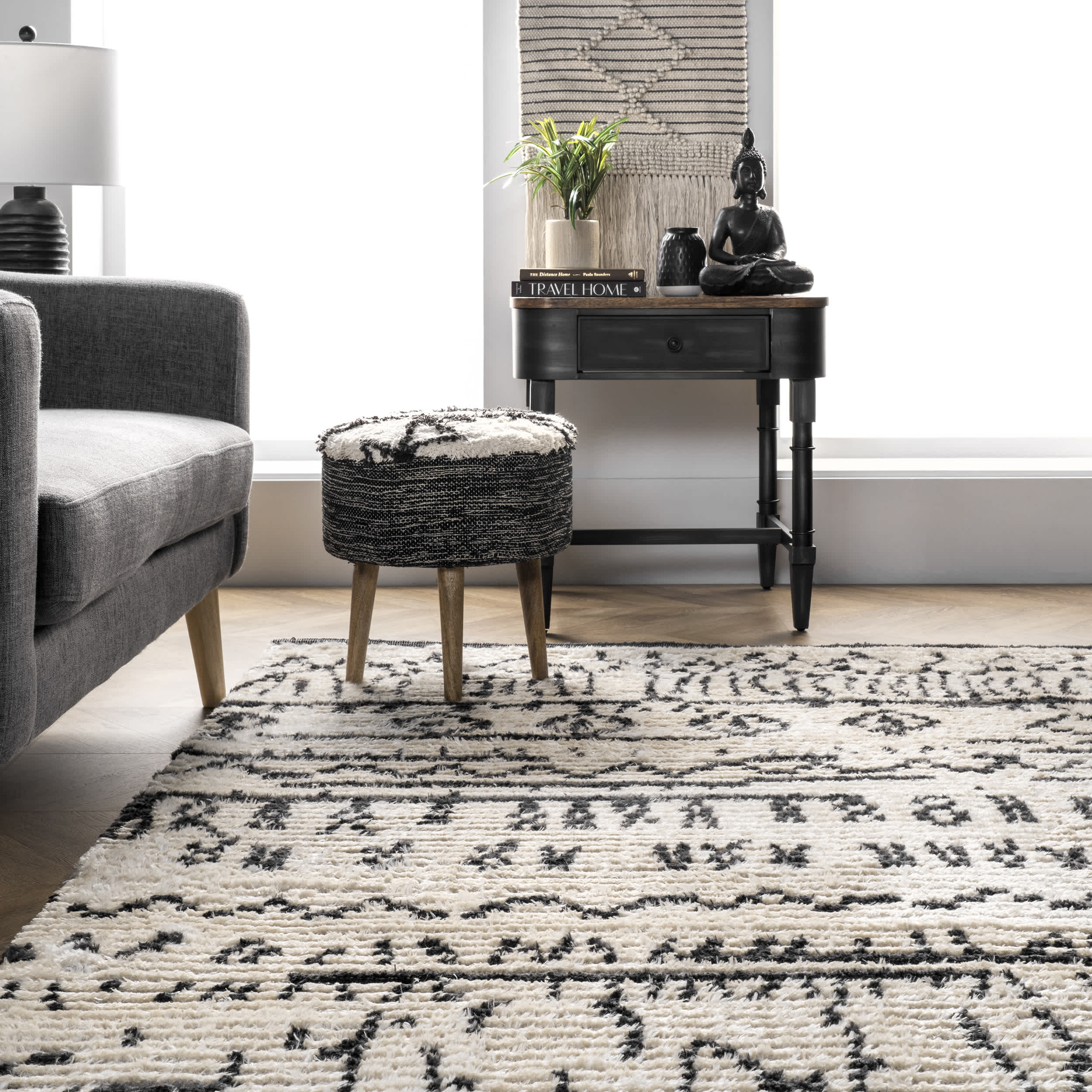 Tessa Tribal Soft Shag Fringe Area Rug - Image 8