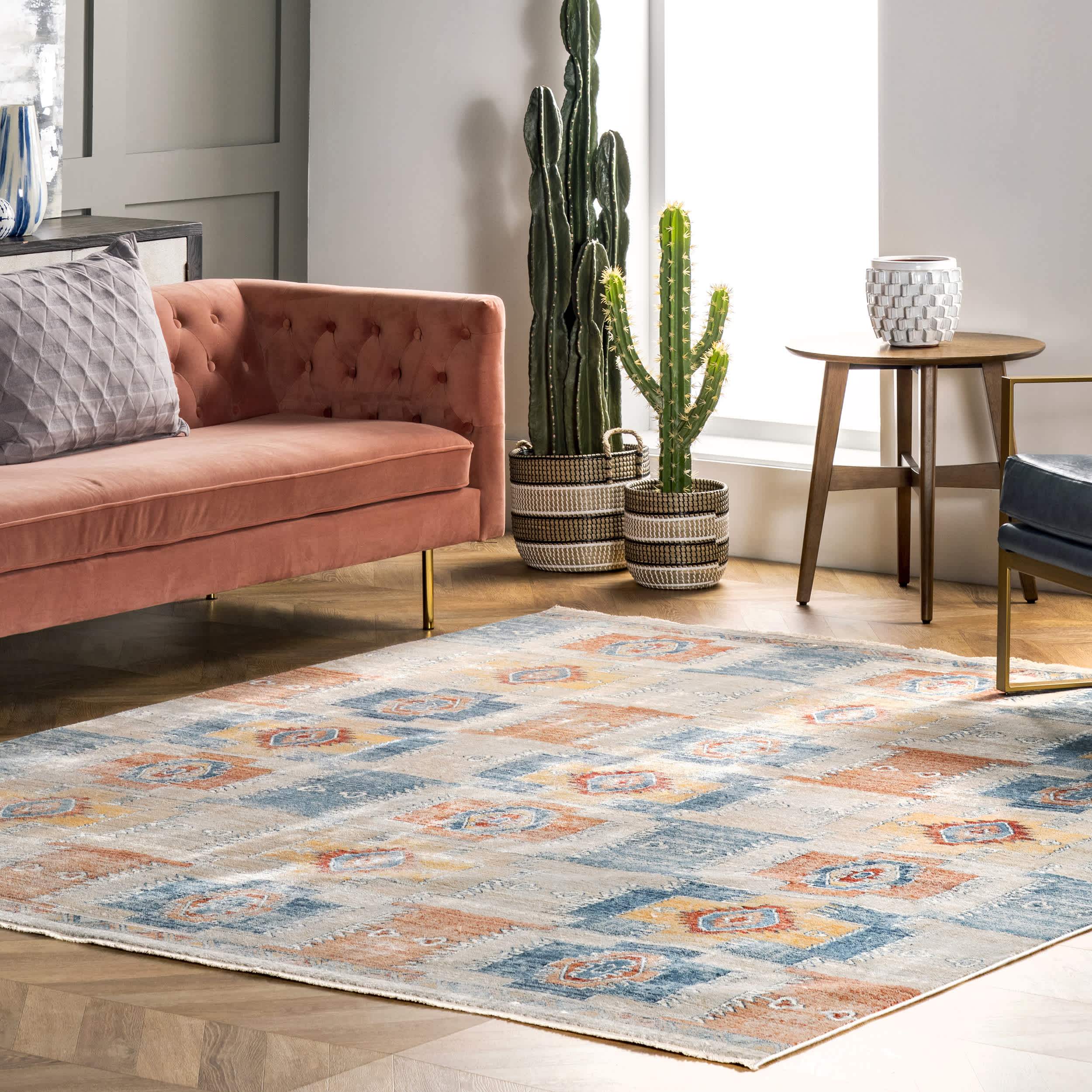 Kingsley Distressed Aztec Area Rug - Image 2