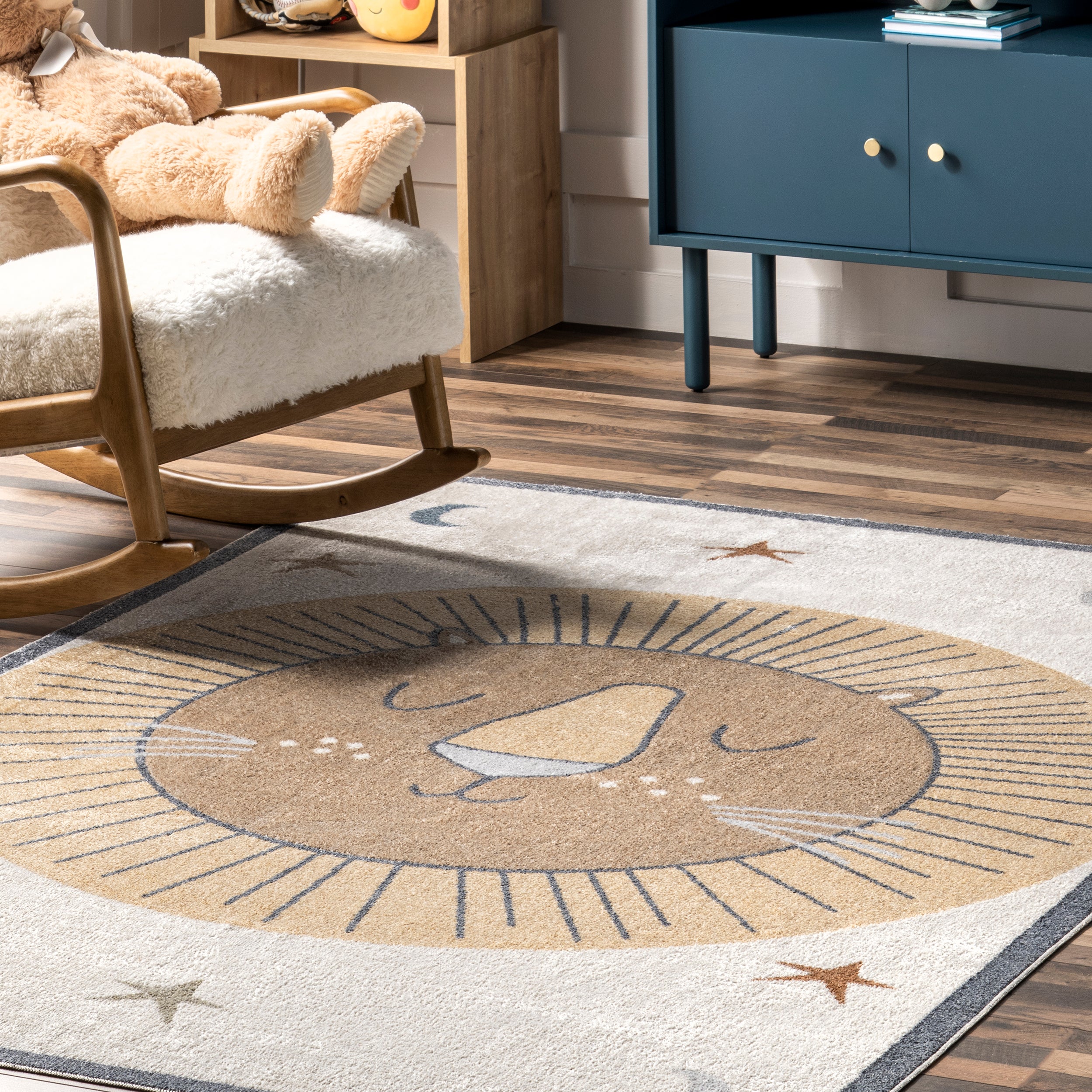 Remi Lion Kids Machine Washable Area Rug - Image 9