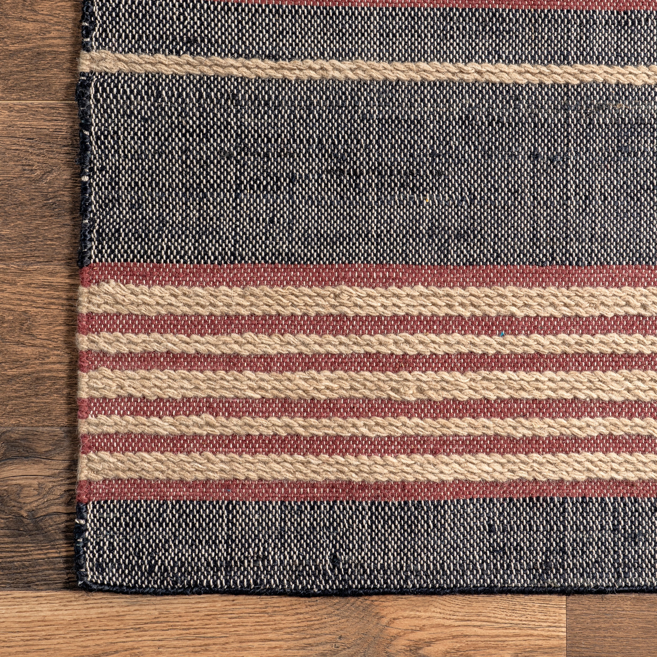 Wendi Striped Jute and Wool Area RUg - Image 5