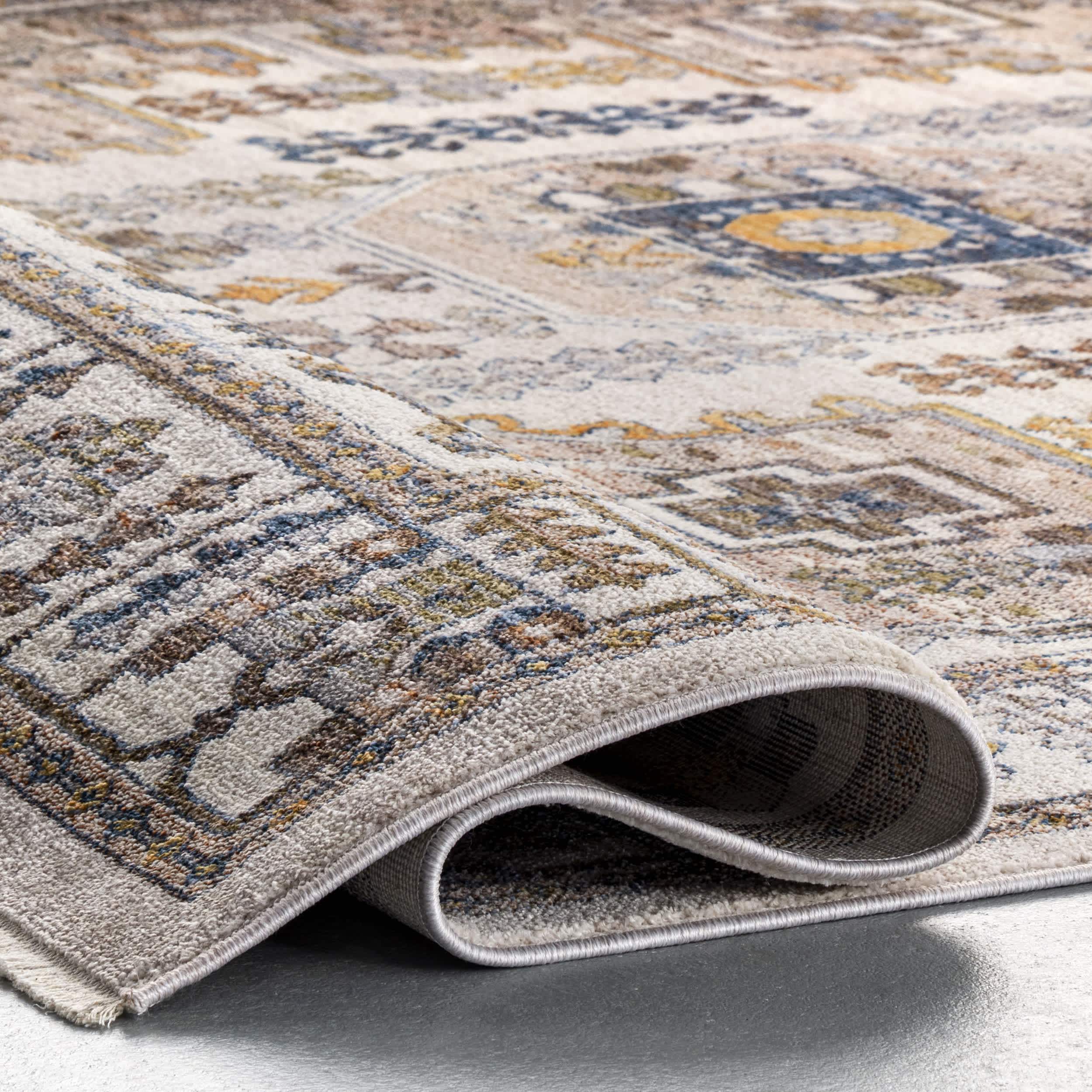 Jocelyn Global Inspired Medallion Fringe Area Rug - Image 4