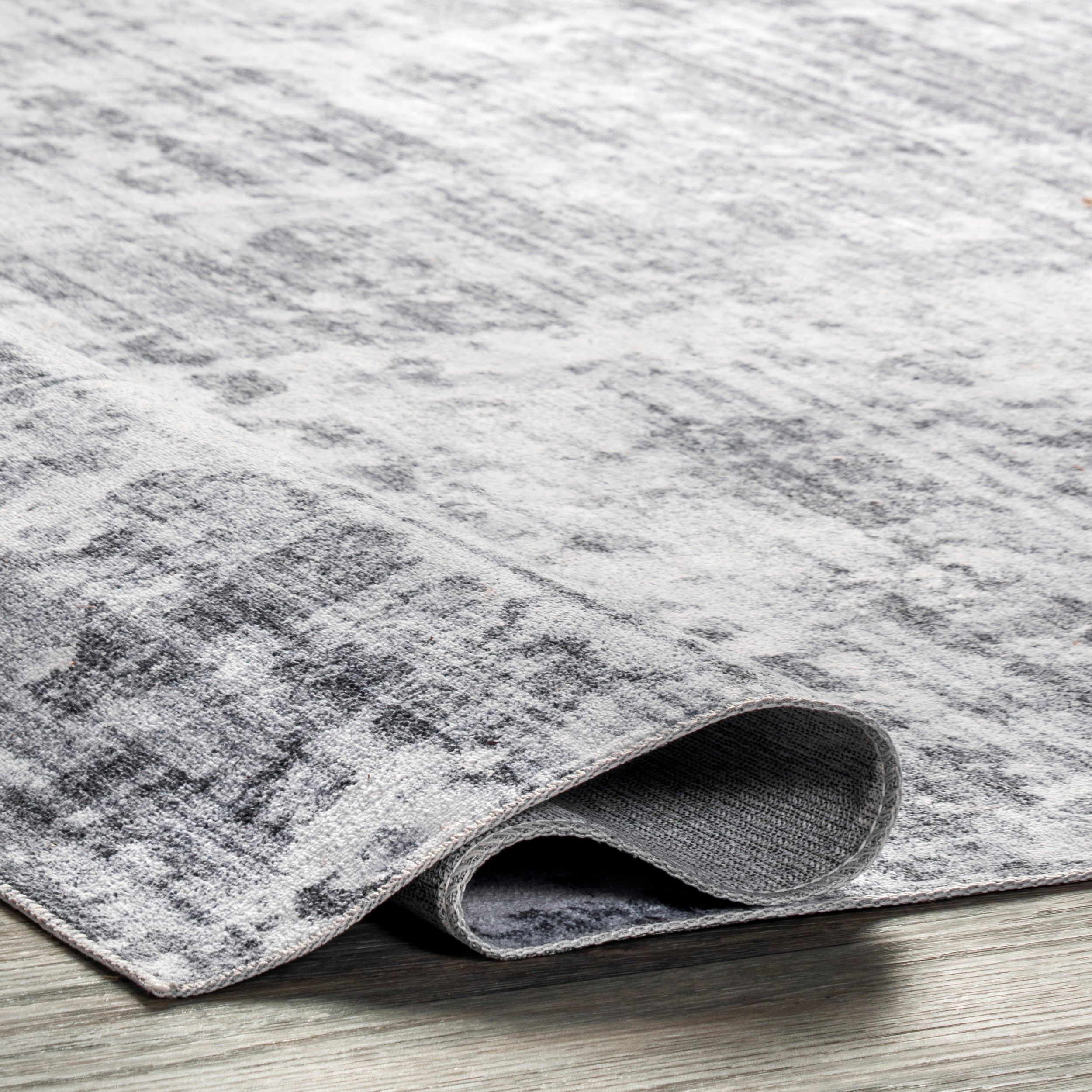 Alva Faded Abstract Machine Washable Area Rug - Image 4