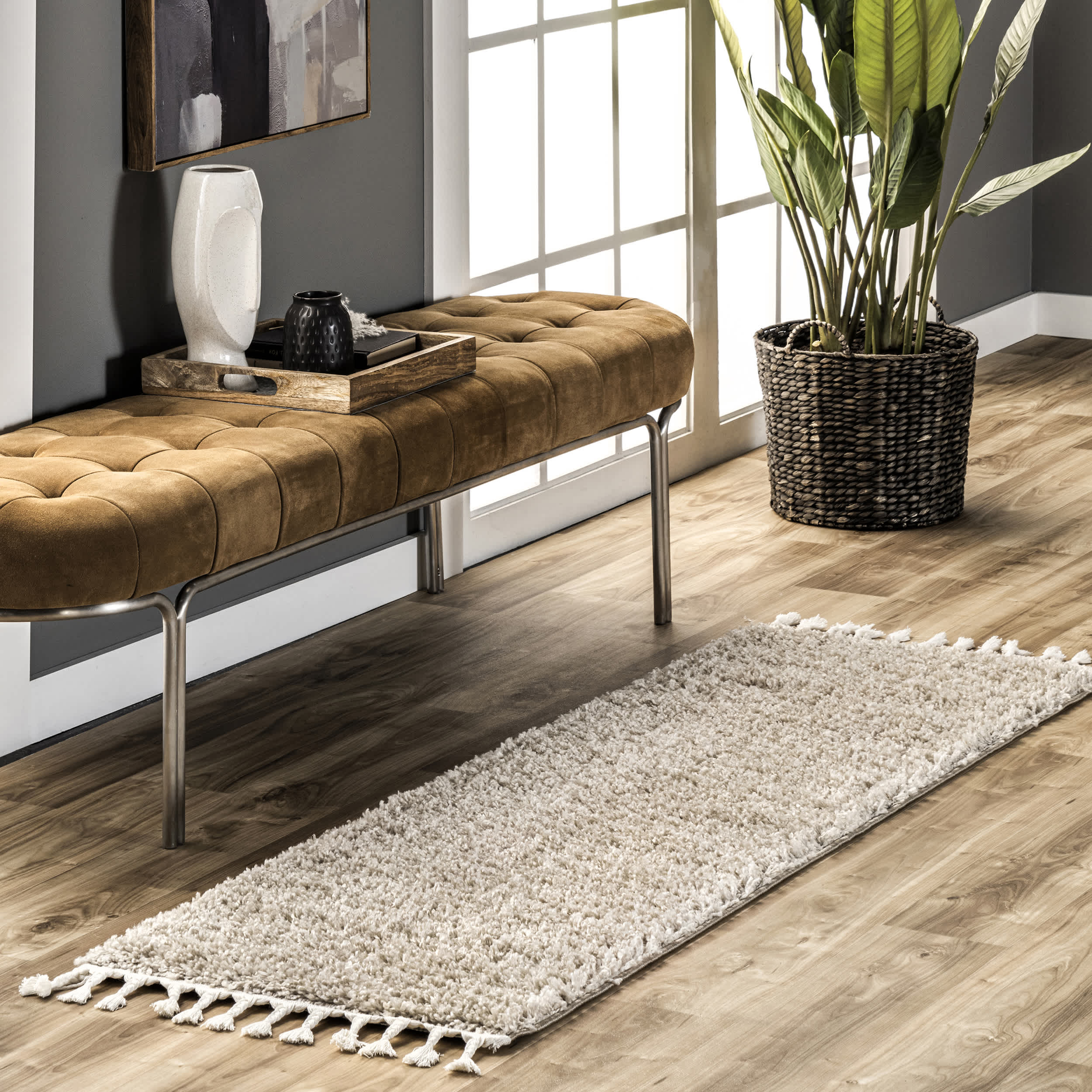 Gelina Soft Shaggy Tassel Area Rug - Image 11