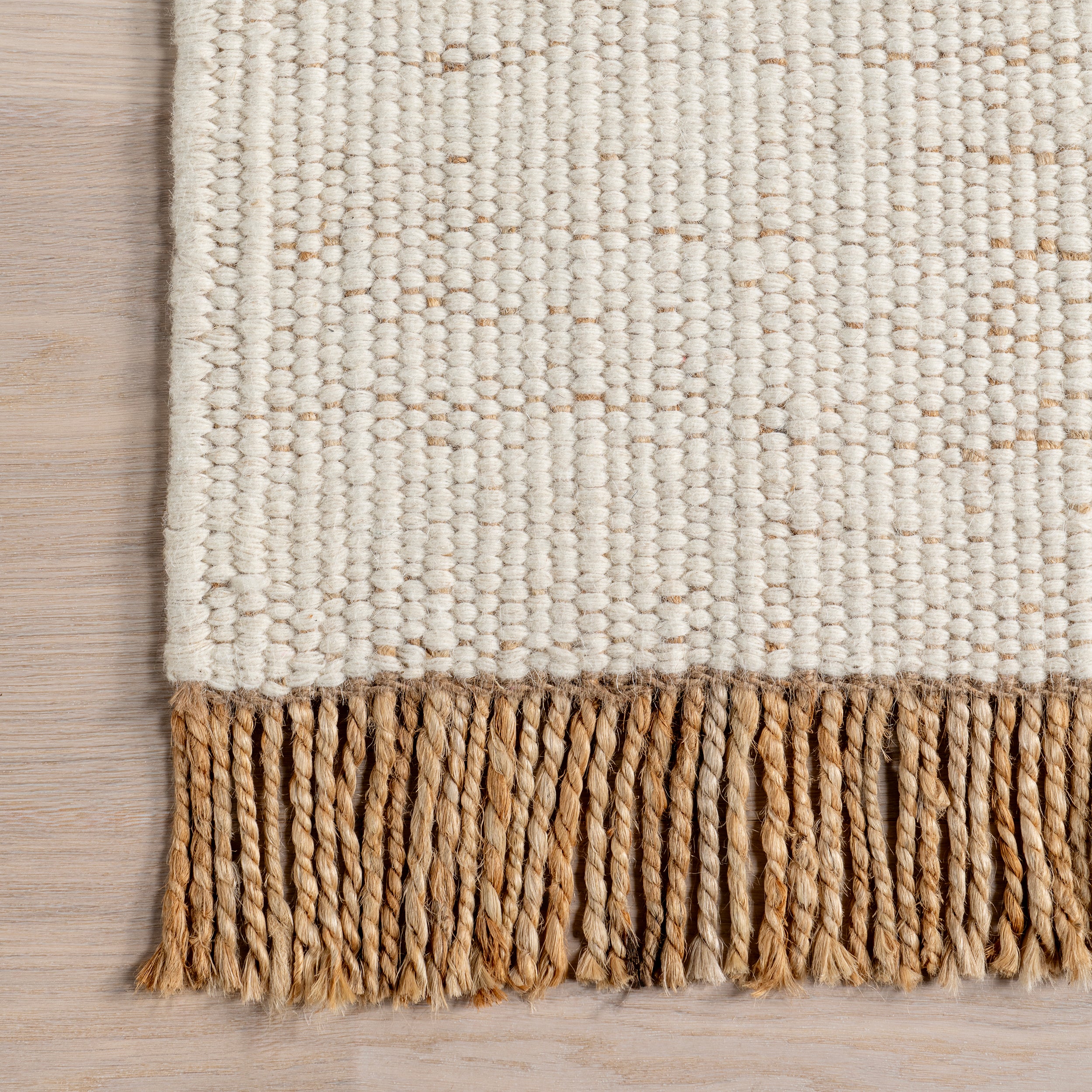 Nanala Bold Striped Jute Tasseled Area Rug - Image 5
