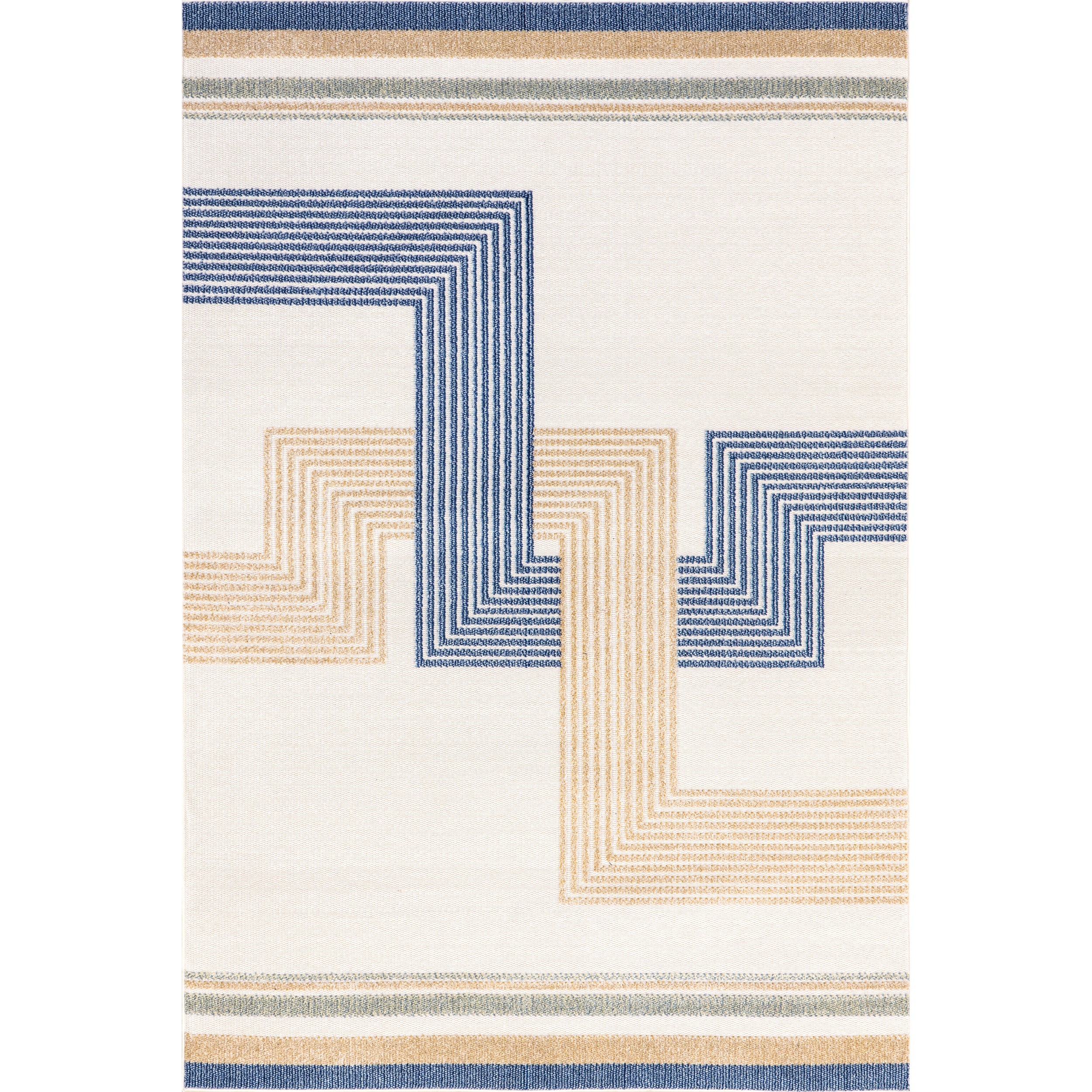 Adira Geometric Striped Indoor/Outdoor Area Rug