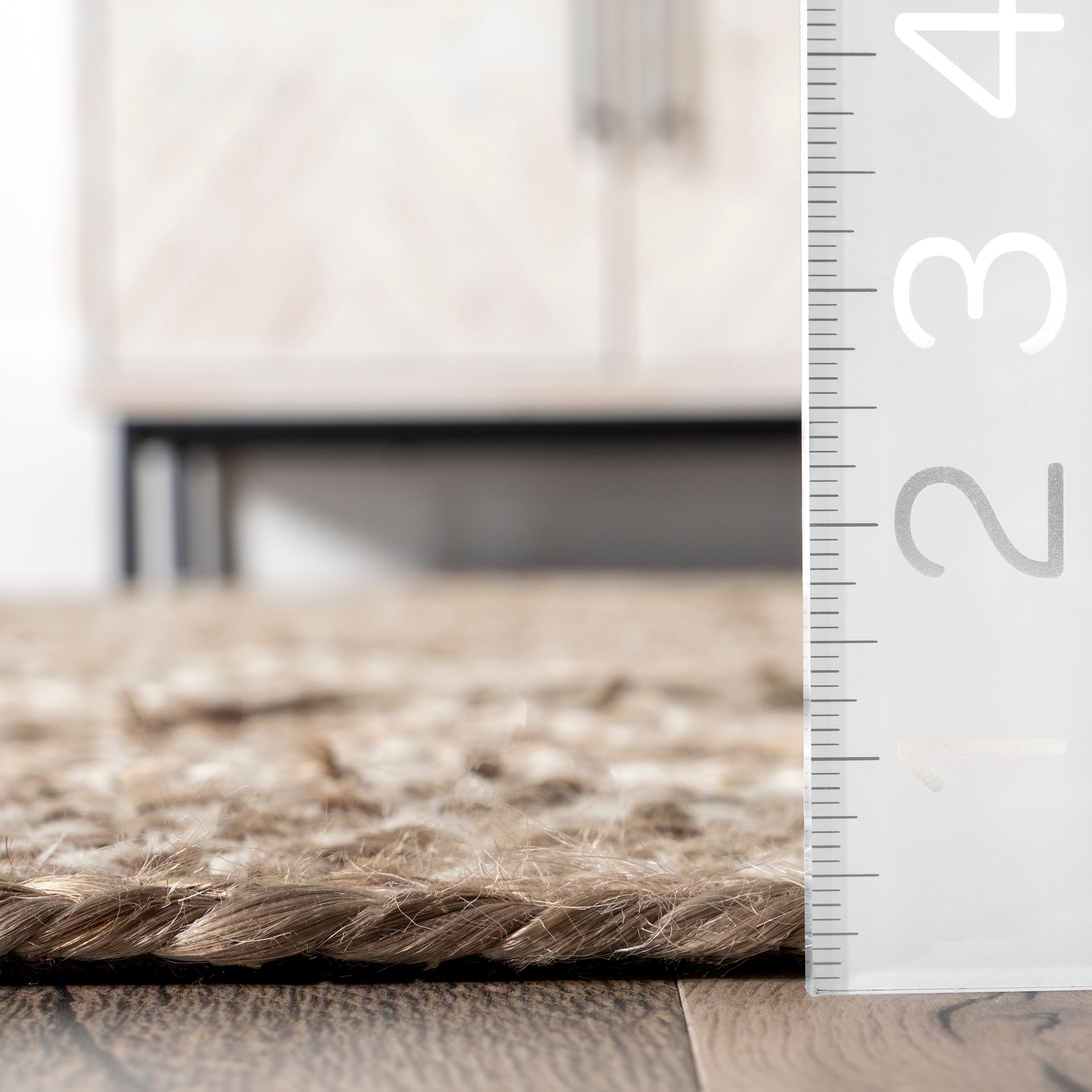 Meja Moroccan Lattice Jute Area Rug - Image 3