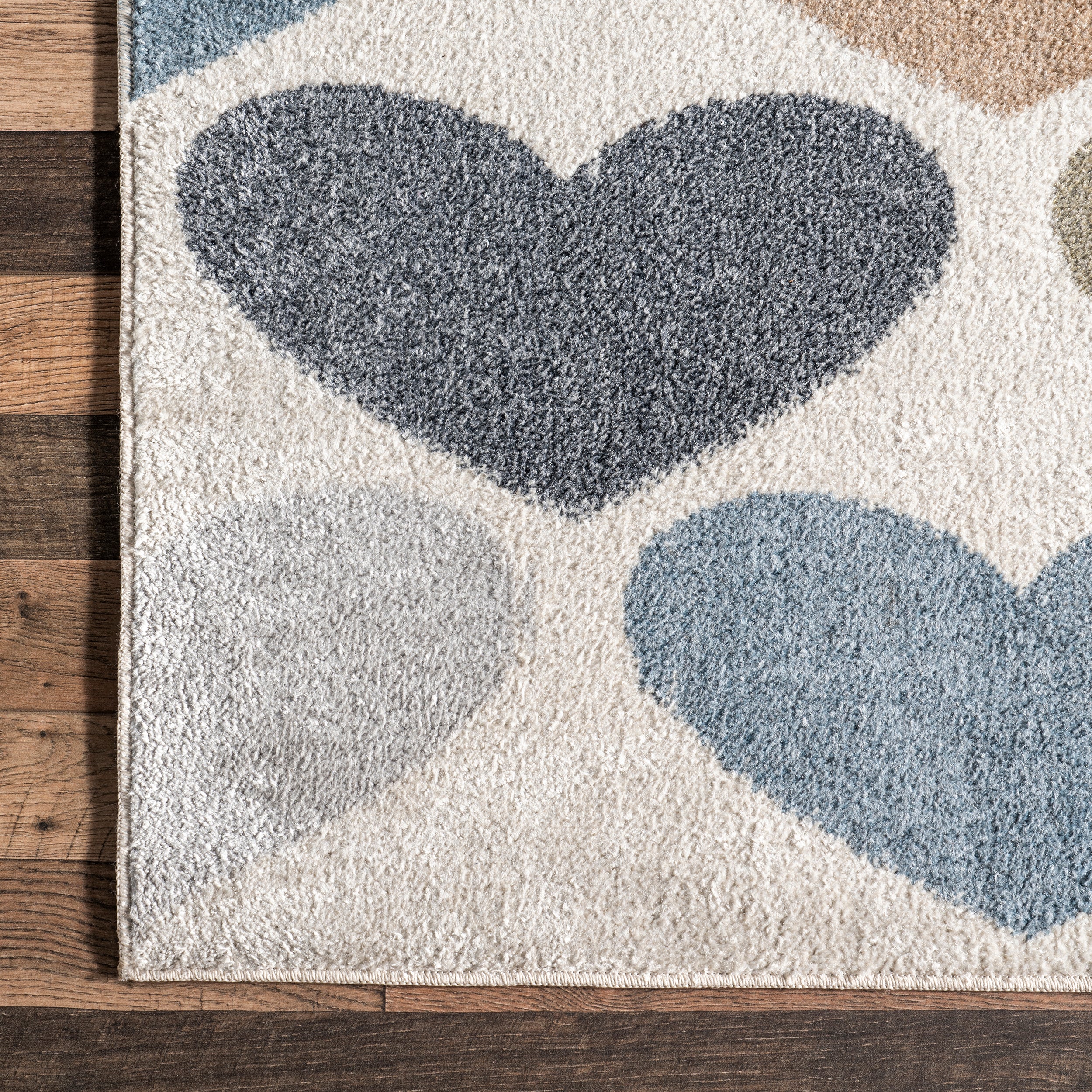 Neive Colorful Hearts Machine Washable Area Rug - Image 5