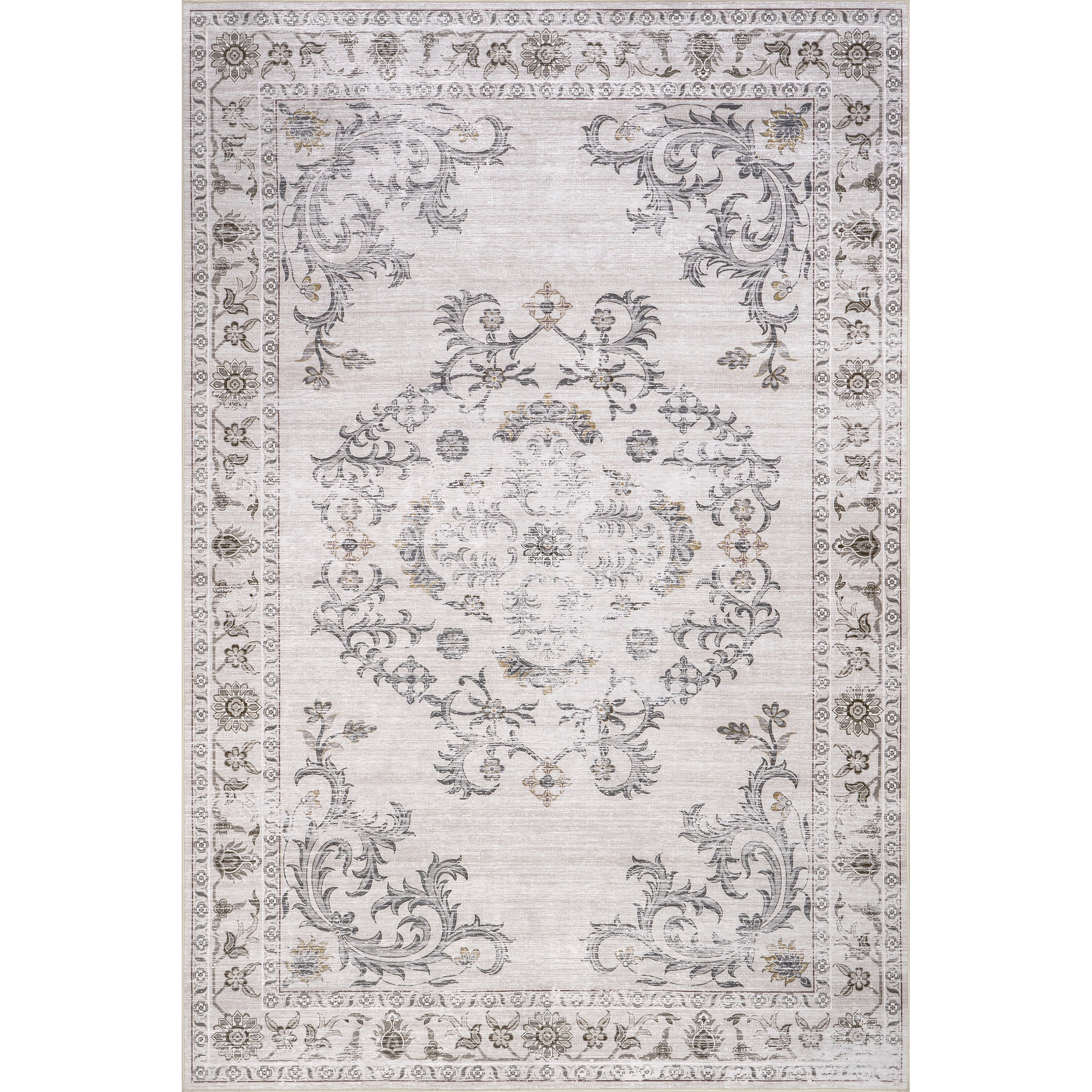 Ainara Splashguard Traditional Machine Washahble Area Rug