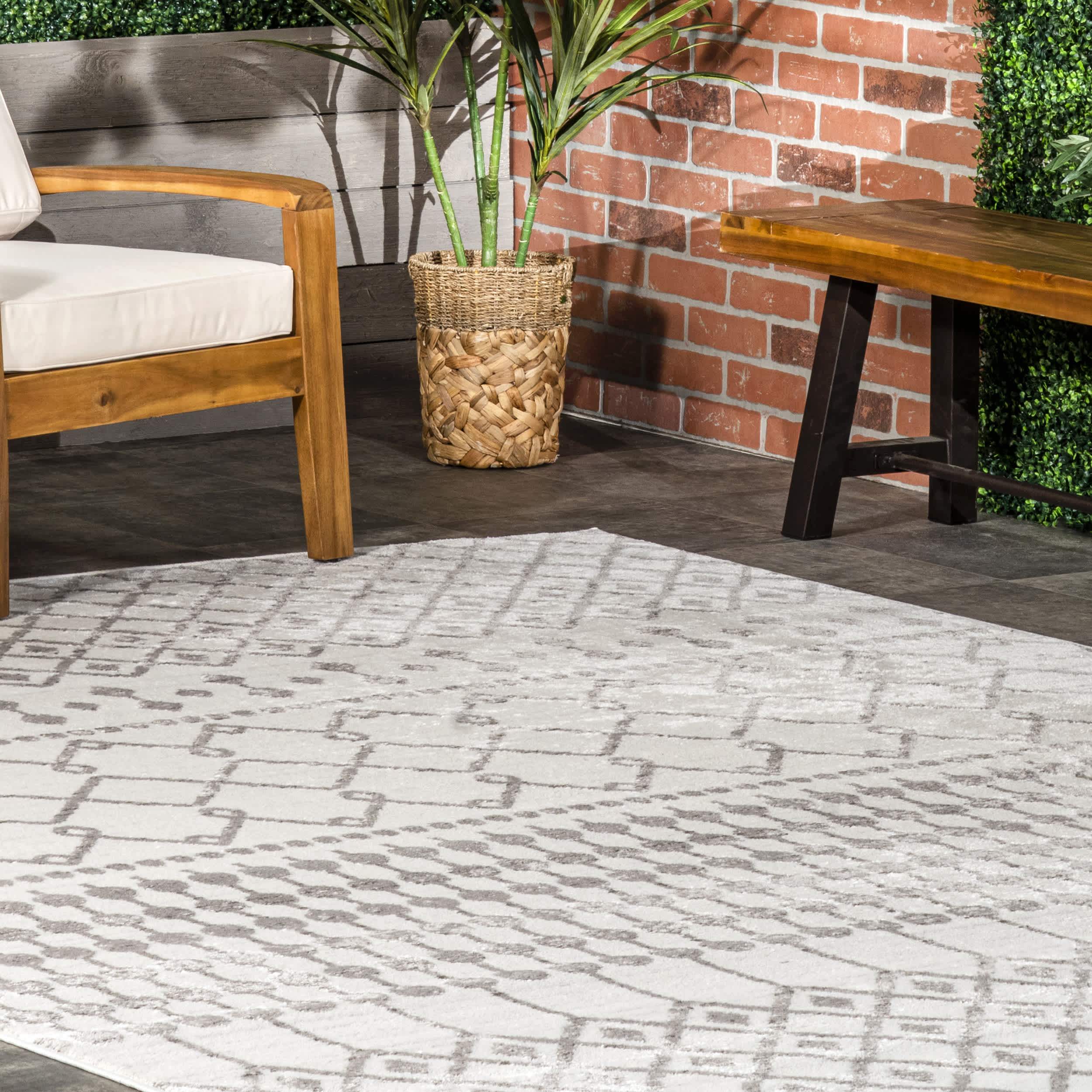 Kate Geometric Trellis Area Rug - Image 9