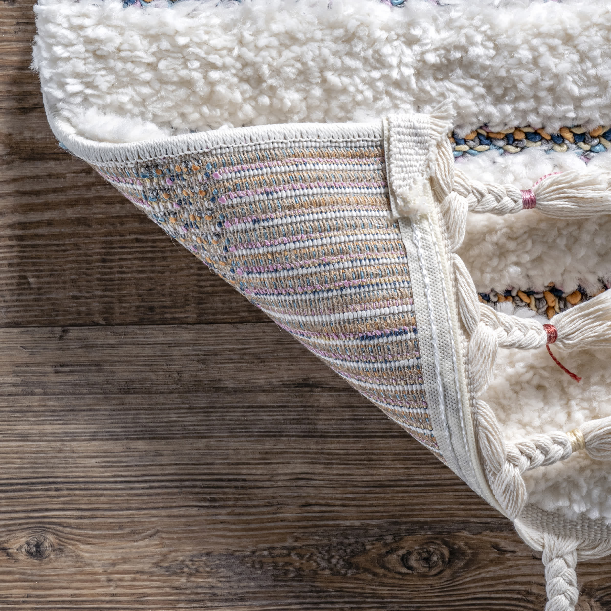 Angela High-Low Modern Diamond Tassel Area Rug - Image 7
