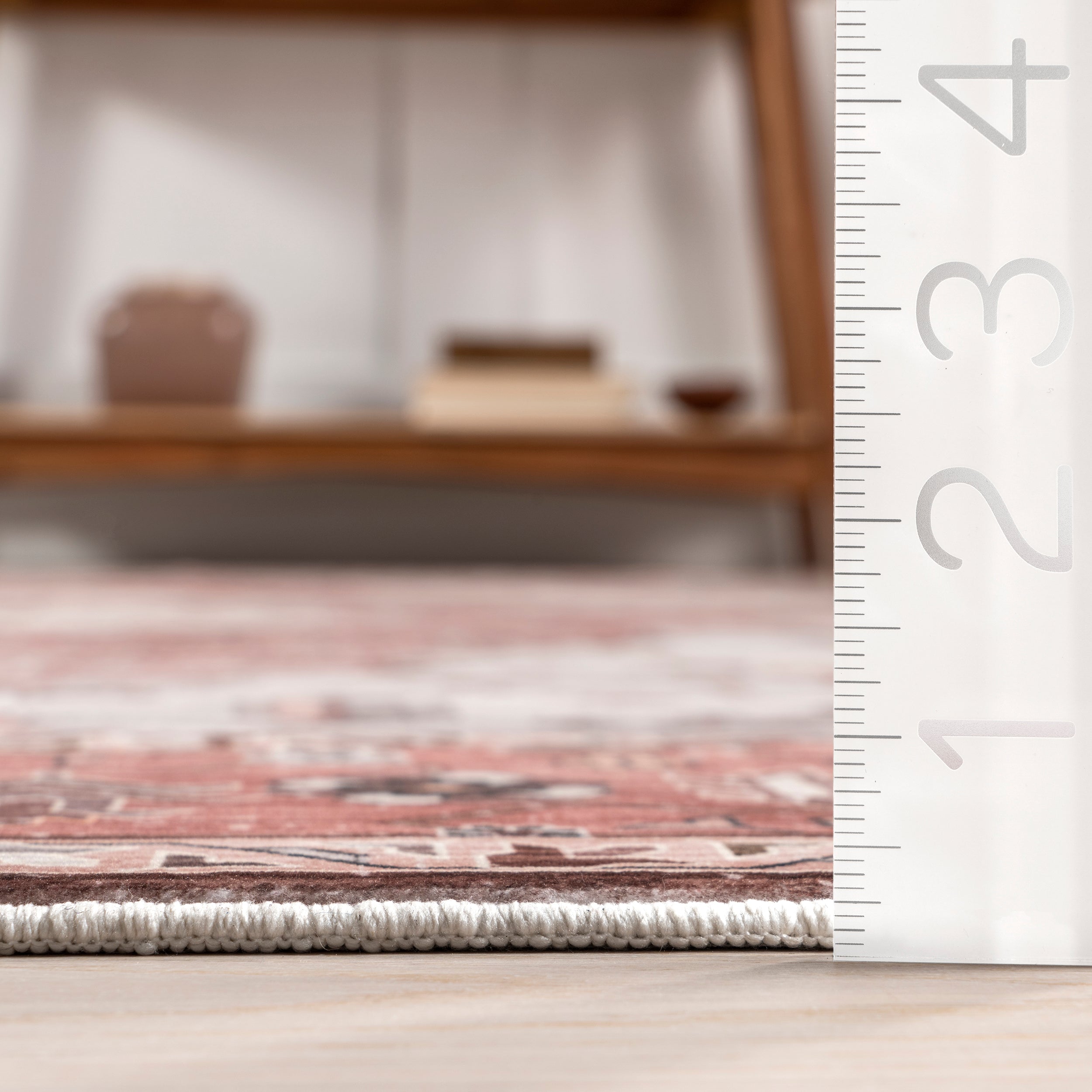 April Traditional Medallion Machine Washable Area Rug - Image 3