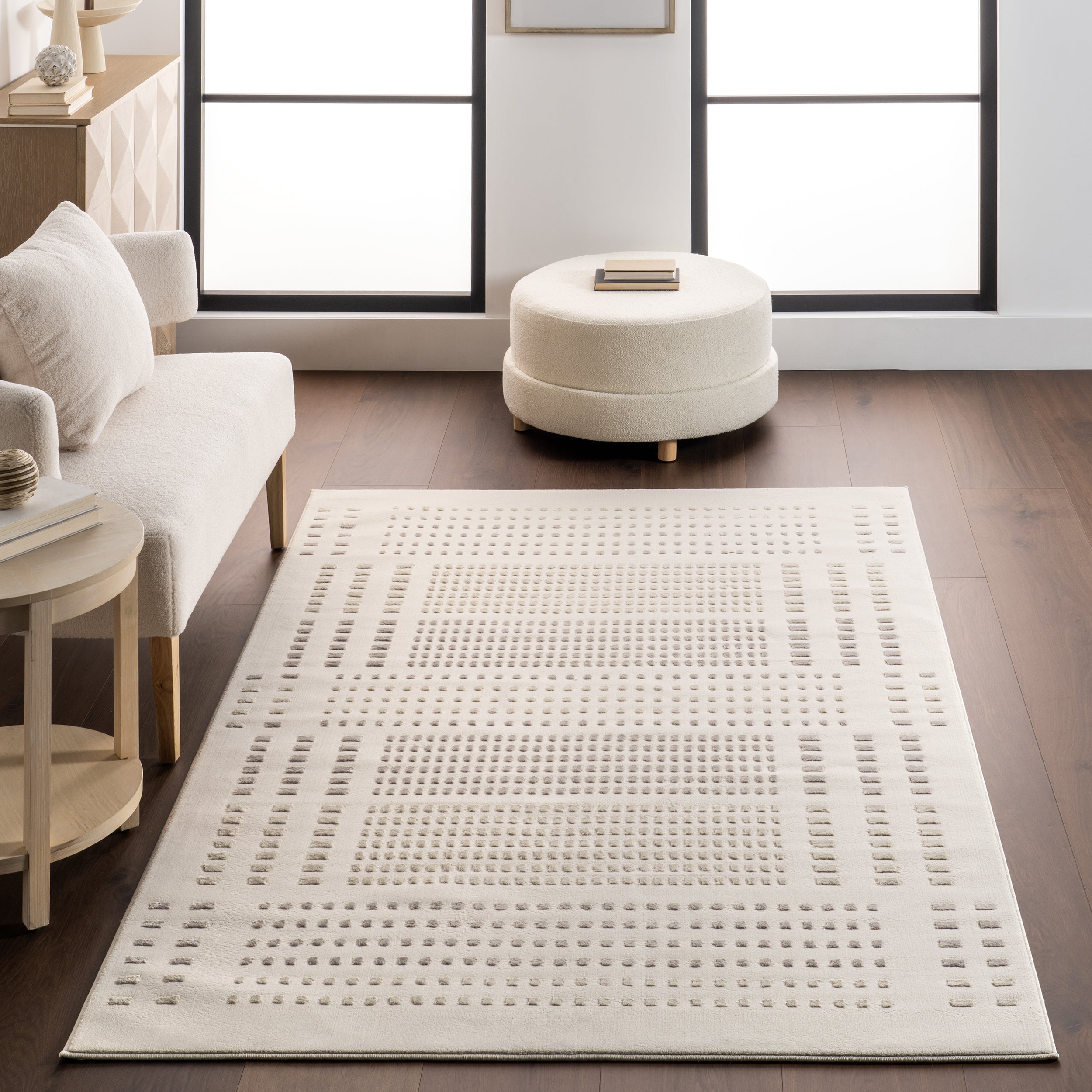 Rowyn Geometric Machine Washable Area Rug - Image 8