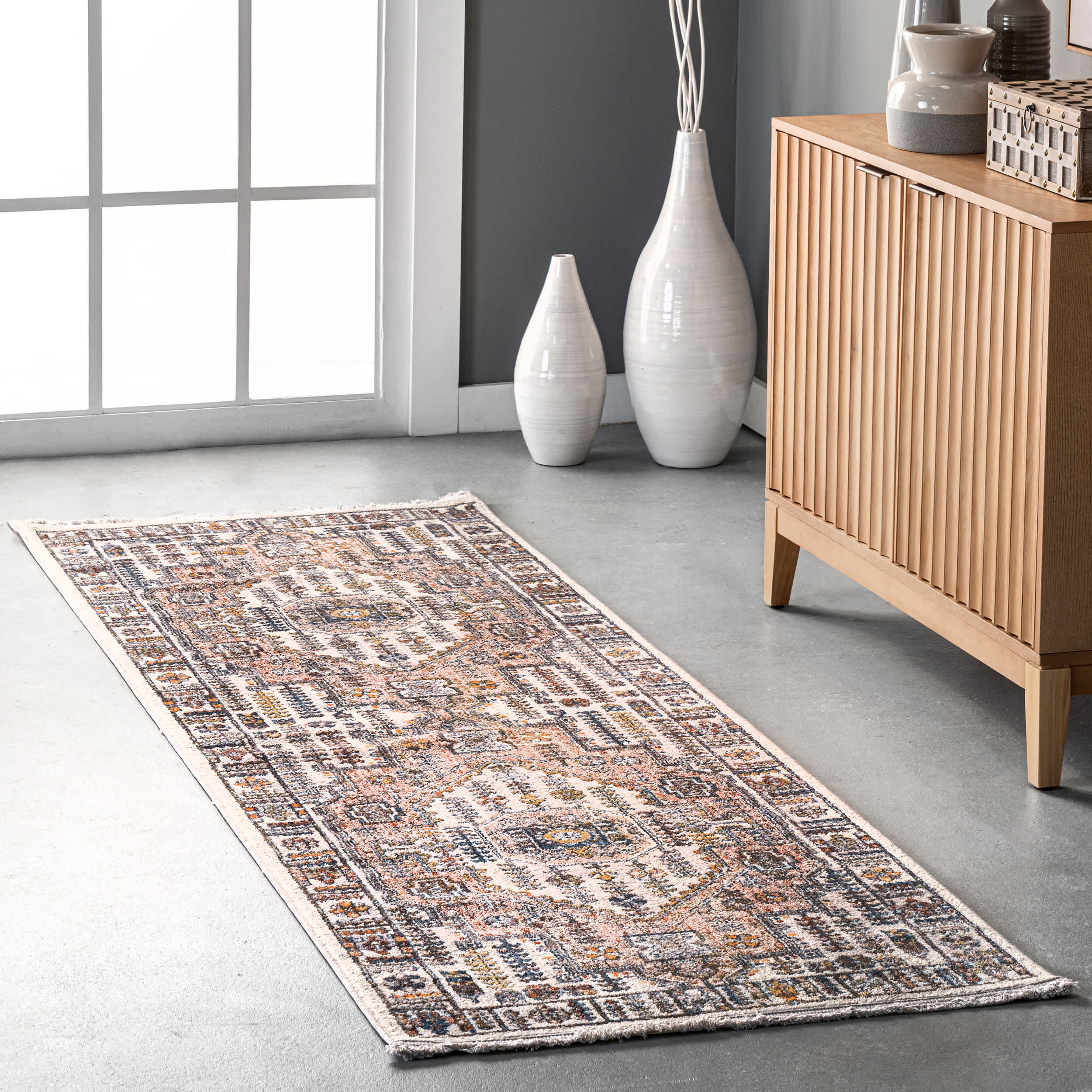 Jocelyn Global Inspired Medallion Fringe Area Rug - Image 10